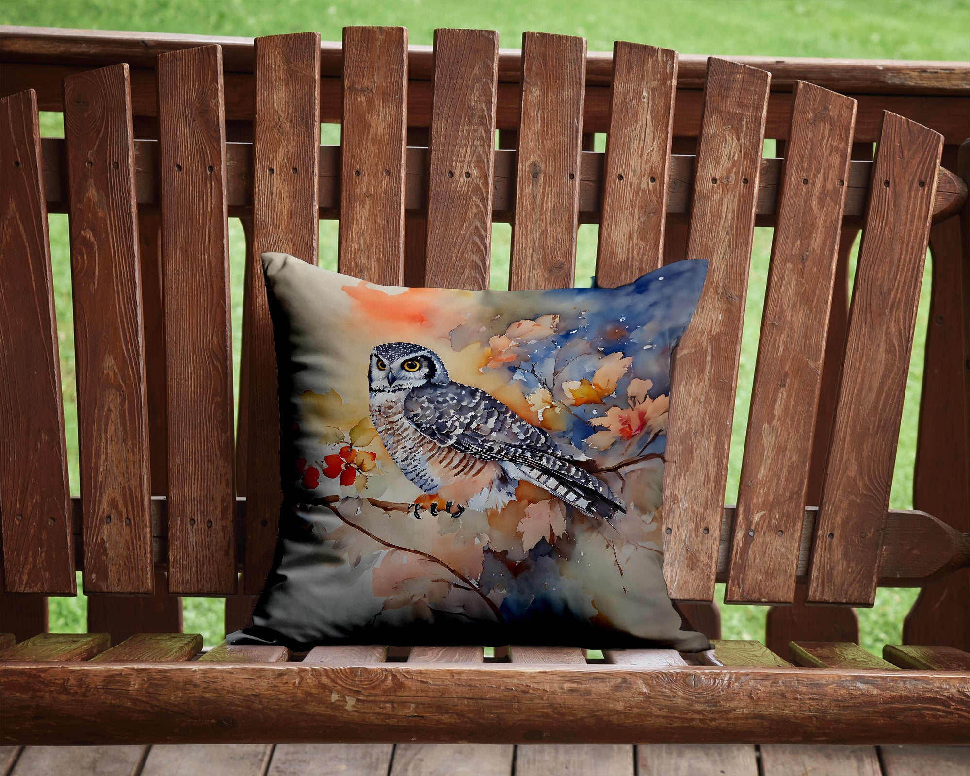 Buy this Northern Hawk Owl Throw Pillow