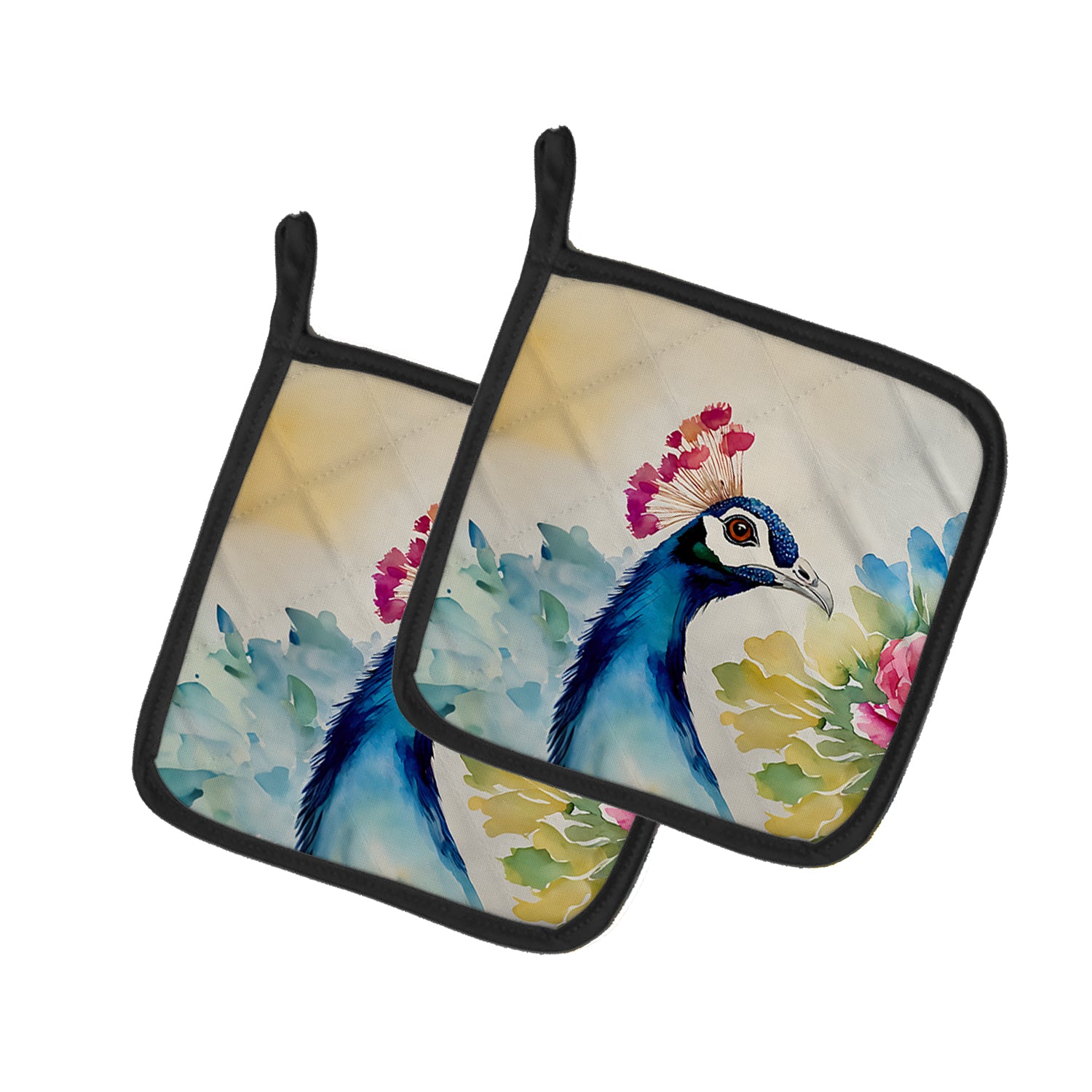 Buy this Peacock Pair of Pot Holders