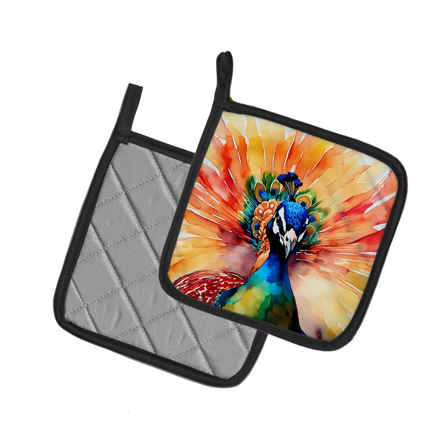 Buy this Peacock Pair of Pot Holders