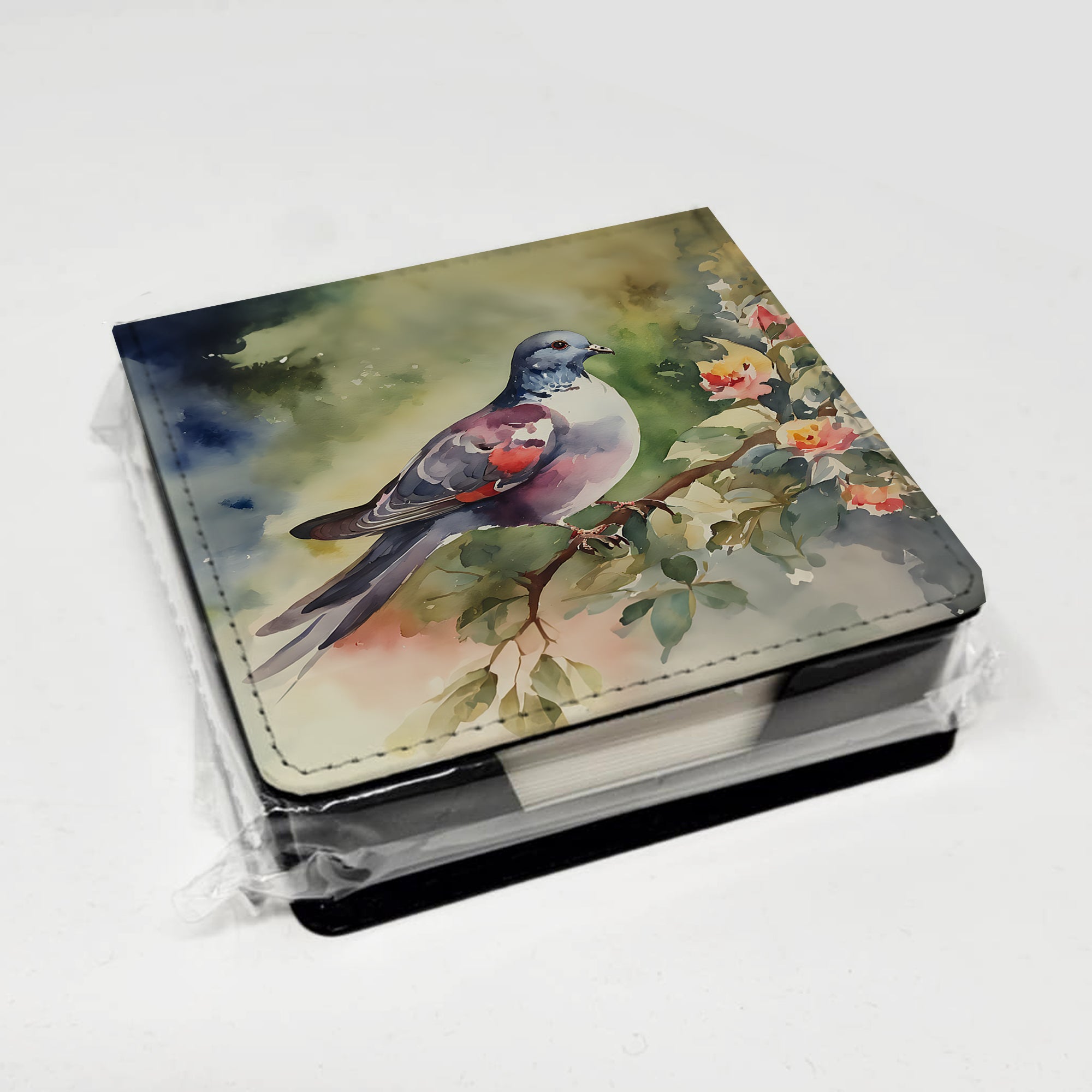 Pigeon PU Leather Note Paper Holder