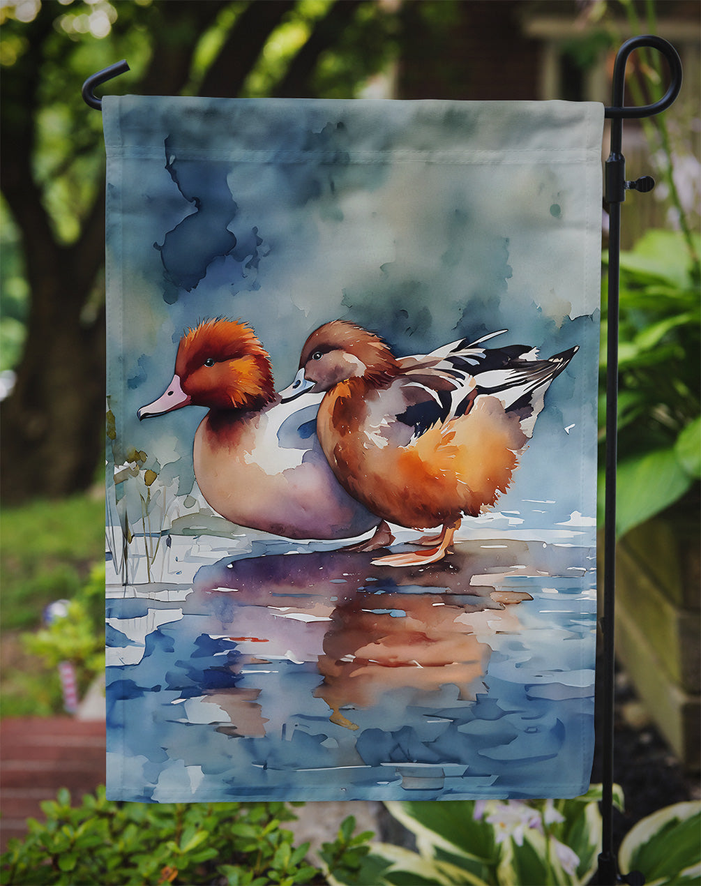 Redhead Duck Garden Flag