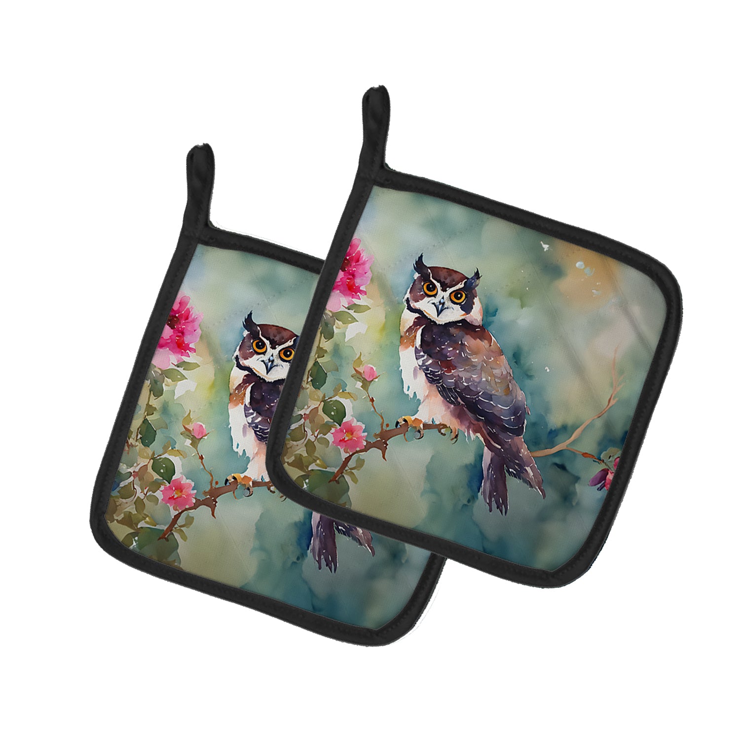 Buy this Spectacled Owl Pair of Pot Holders