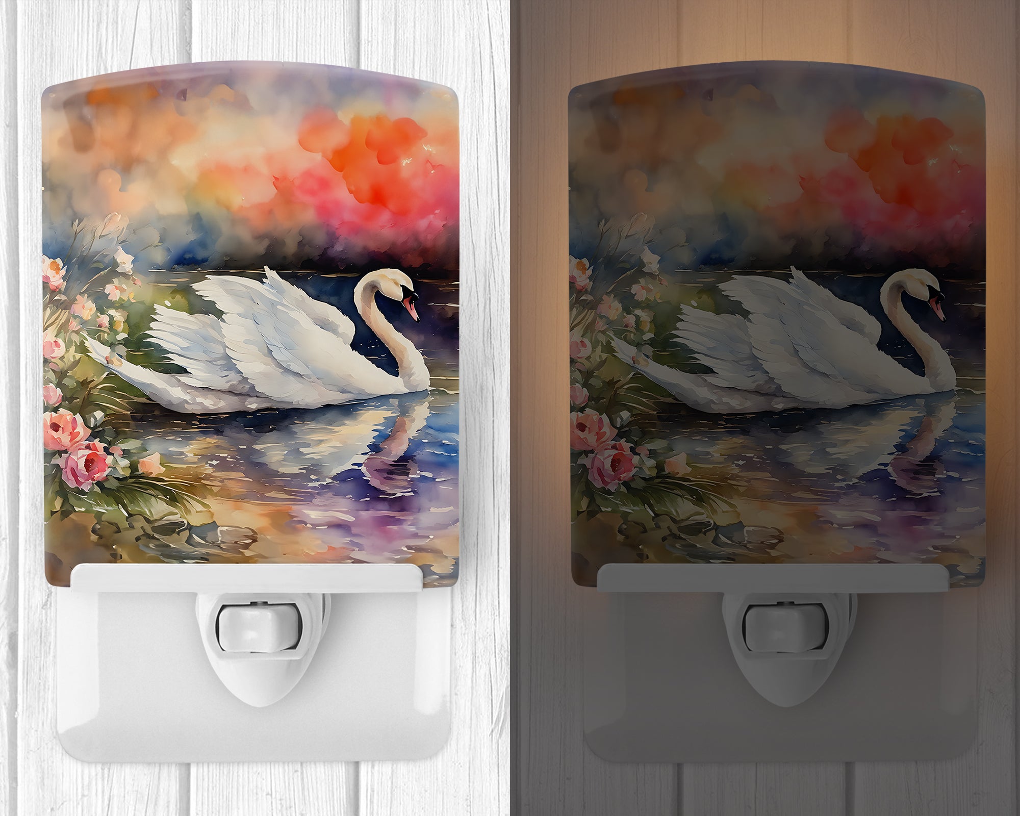 Buy this Swan Ceramic Night Light