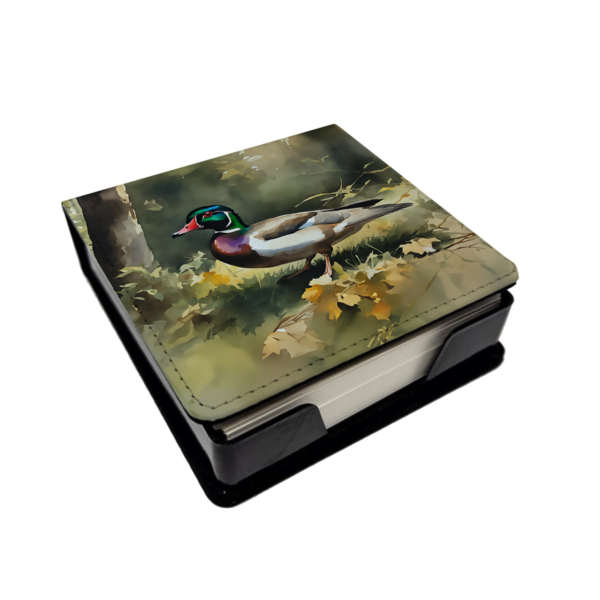 Buy this Wood Duck PU Leather Note Paper Holder