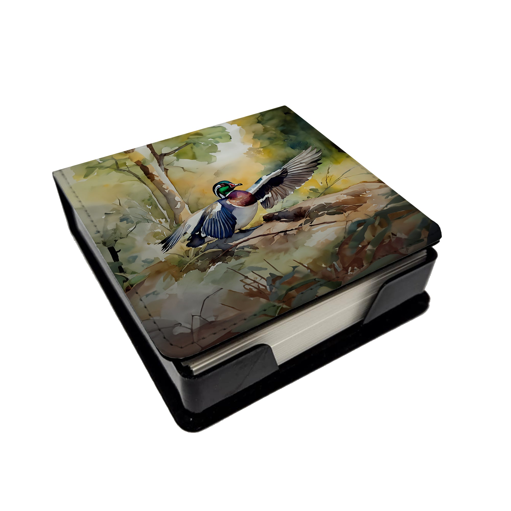 Buy this Wood Duck PU Leather Note Paper Holder