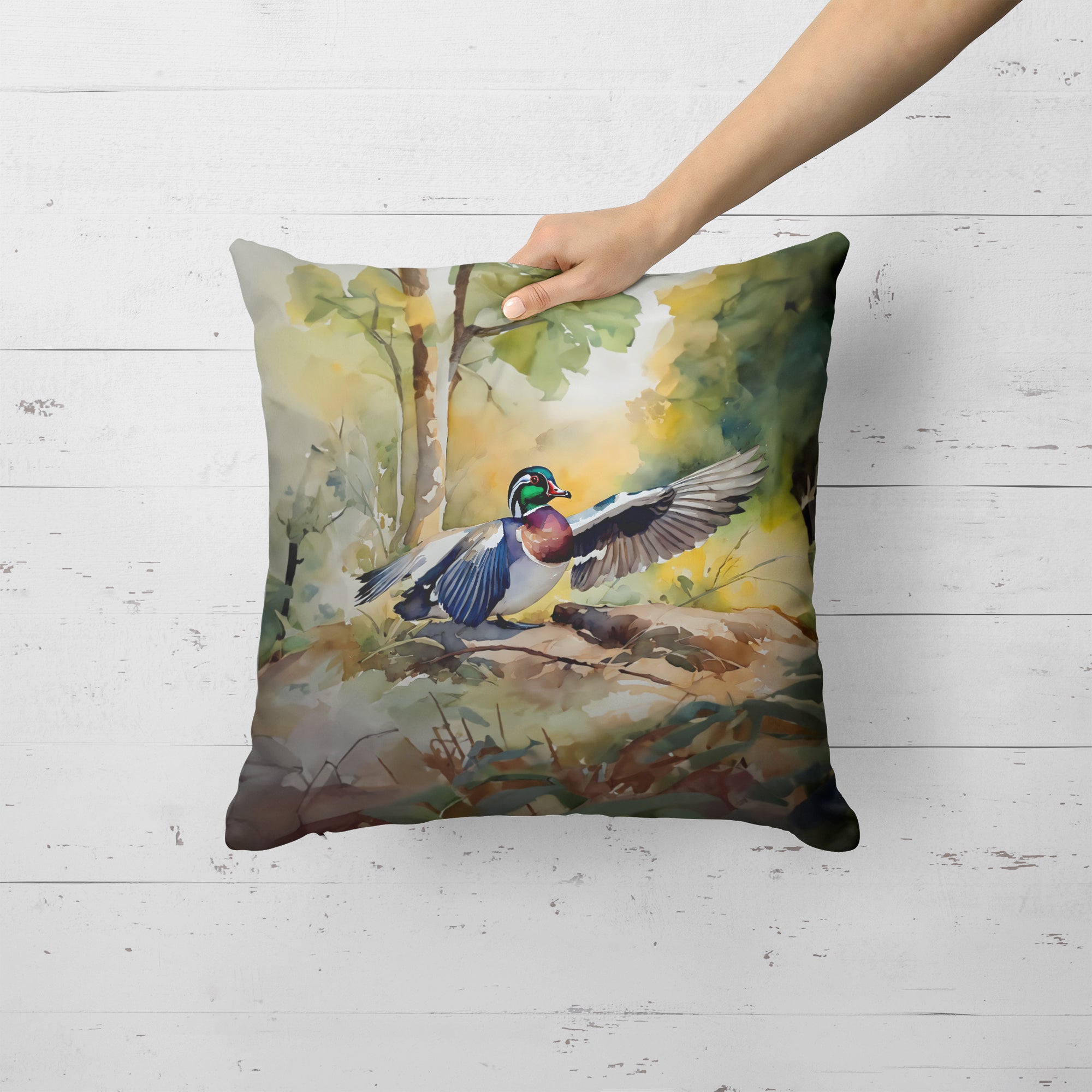 Buy this Wood Duck Throw Pillow