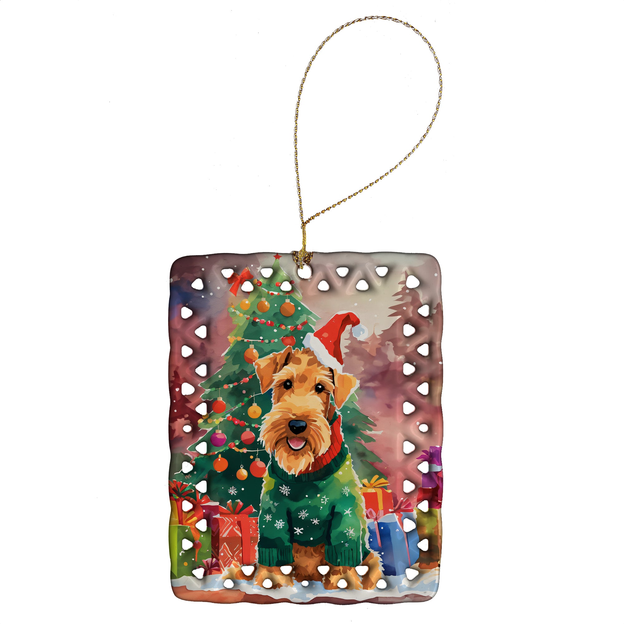 Buy this Airedale Terrier Christmas Porcelain Ornament