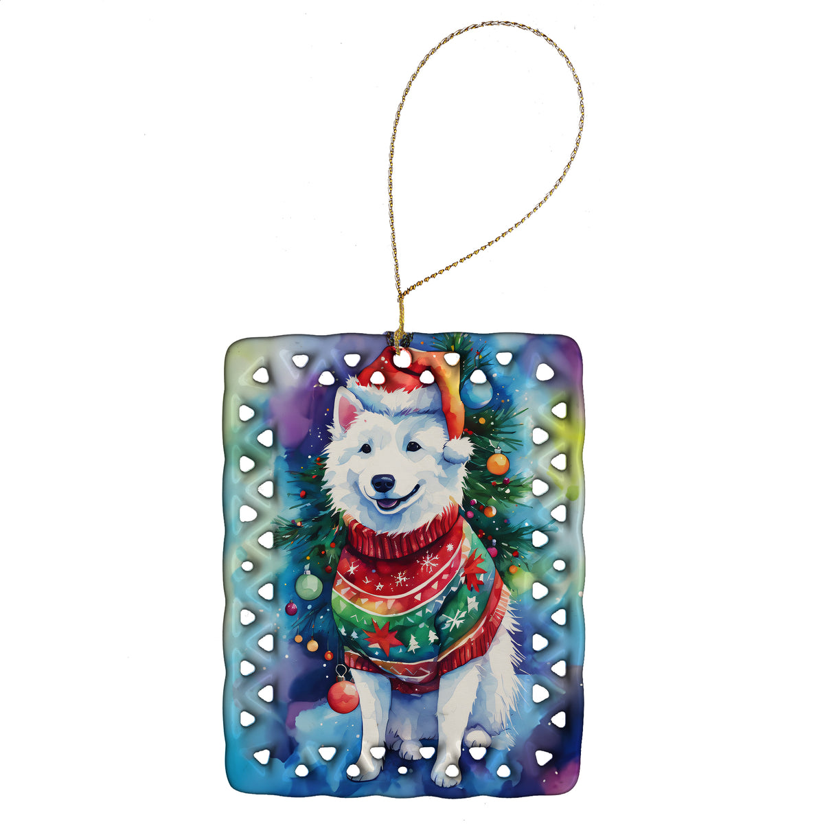 Buy this American Eskimo Christmas Porcelain Ornament