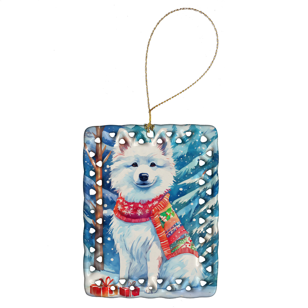 Buy this American Eskimo Christmas Porcelain Ornament