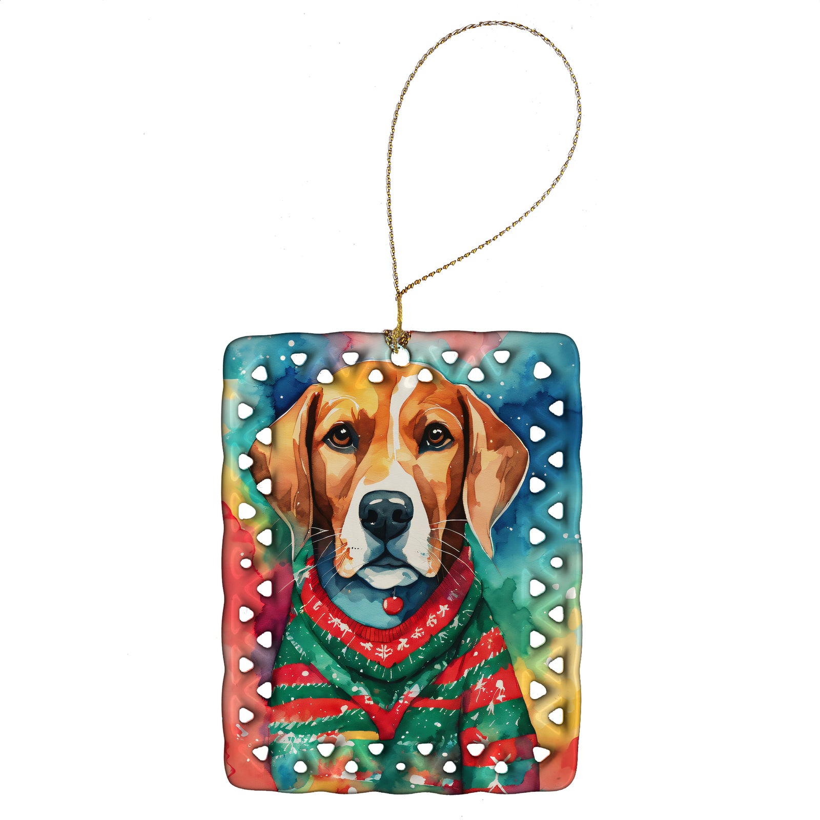 Buy this Beagle Christmas Porcelain Ornament