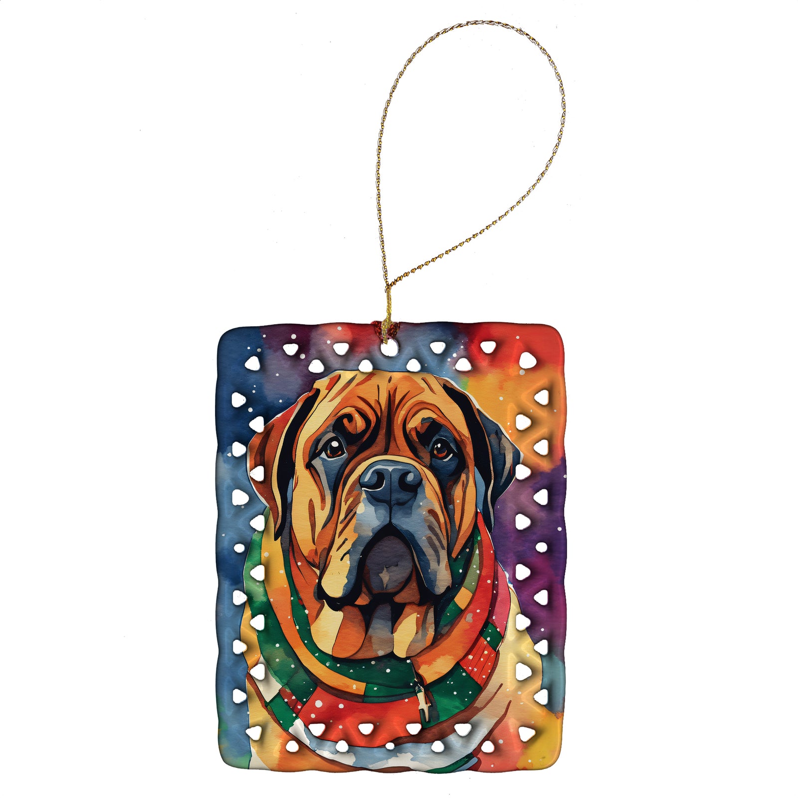 Buy this Bullmastiff Christmas Porcelain Ornament