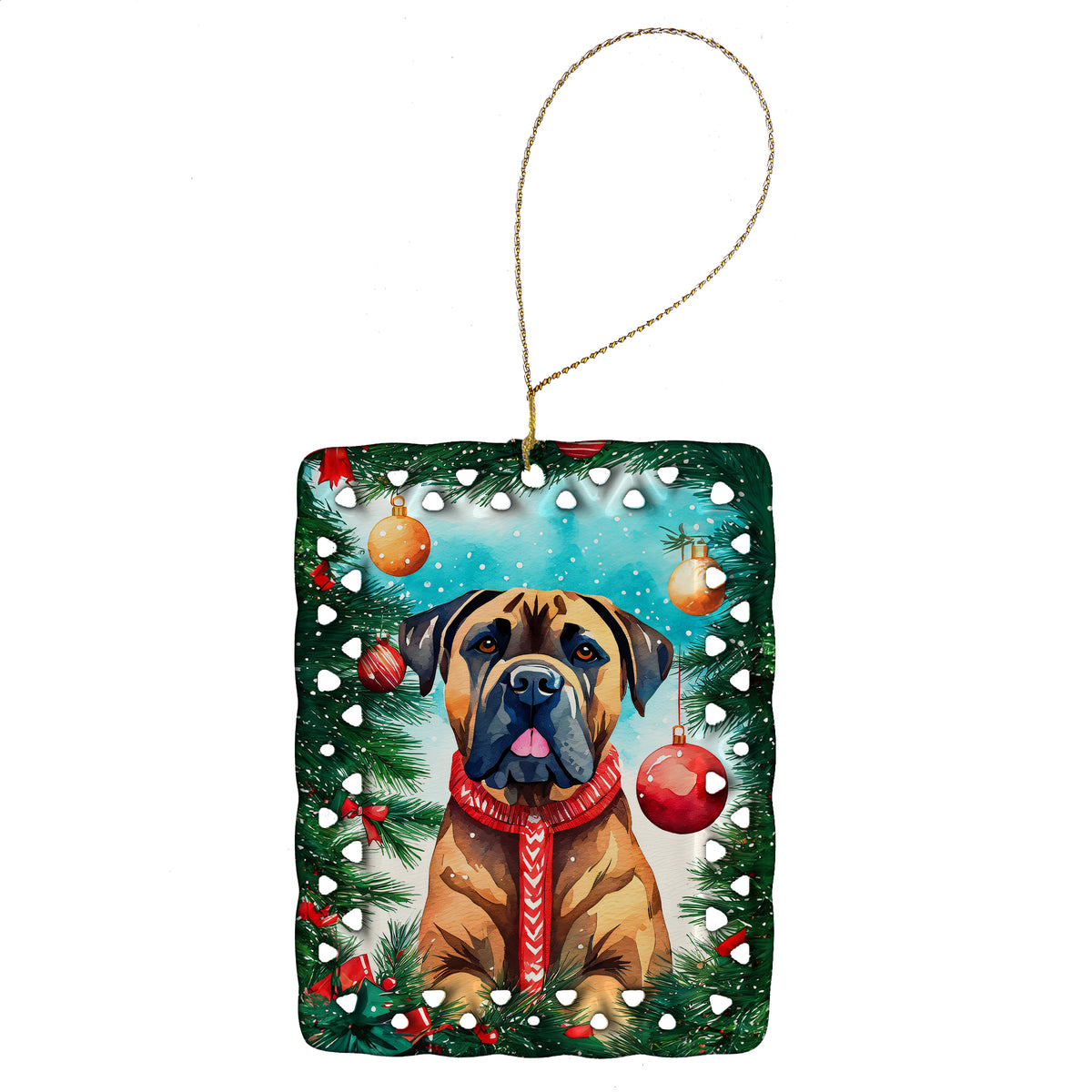 Buy this Cane Corso Christmas Porcelain Ornament