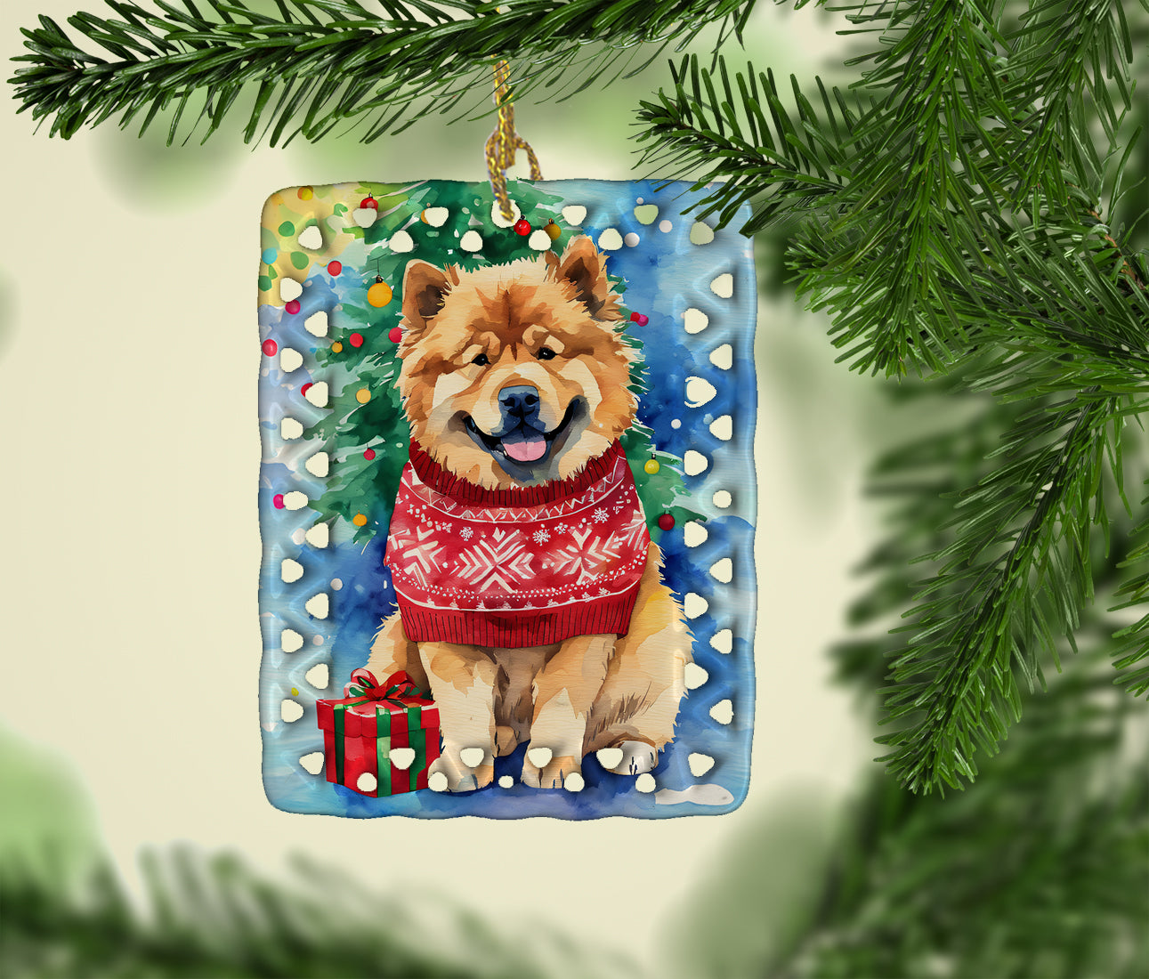 Buy this Chow Chow Christmas Porcelain Ornament