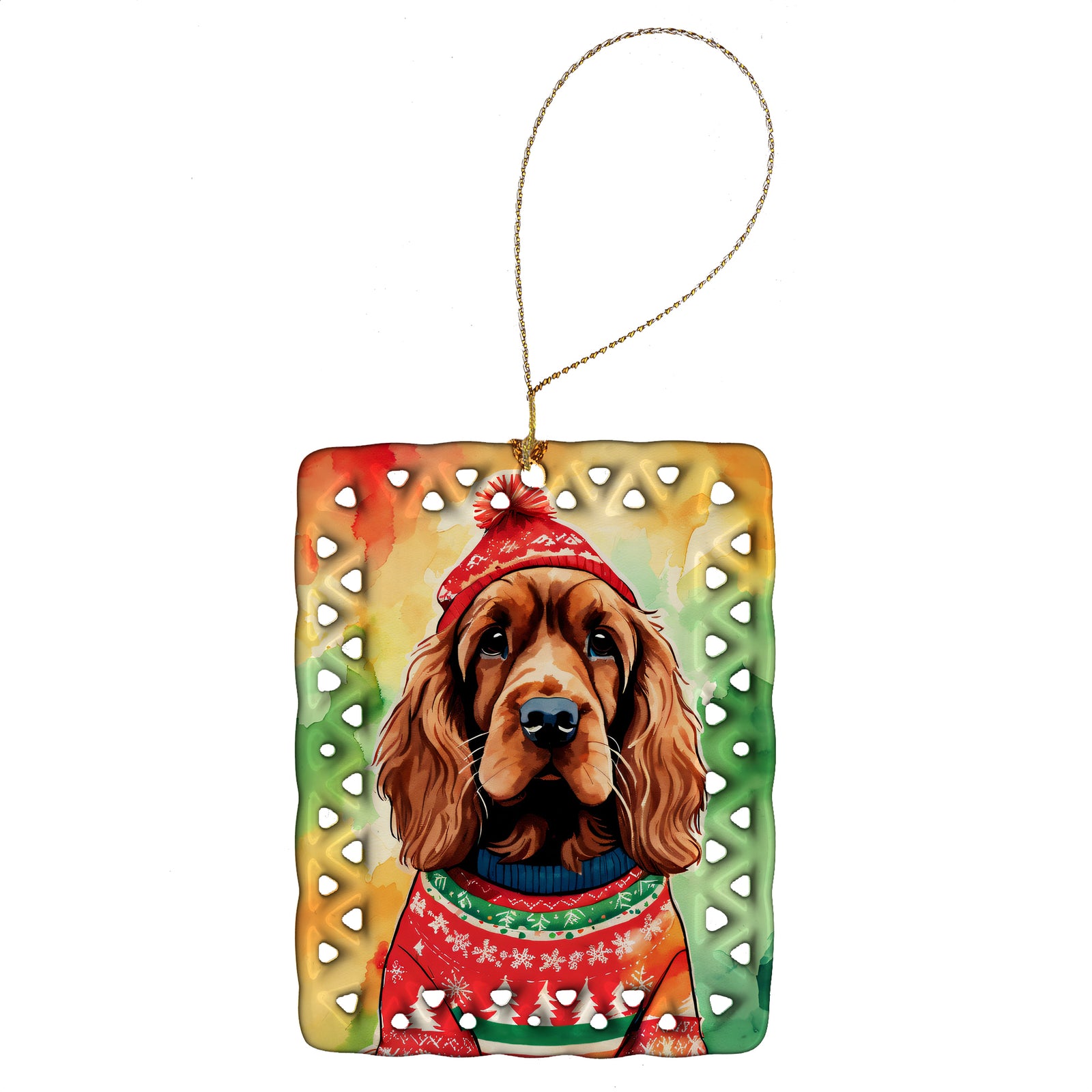 Buy this English Cocker Spaniel Christmas Porcelain Ornament