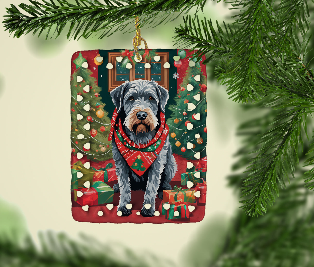 Buy this German Wirehaired Pointer Christmas Porcelain Ornament