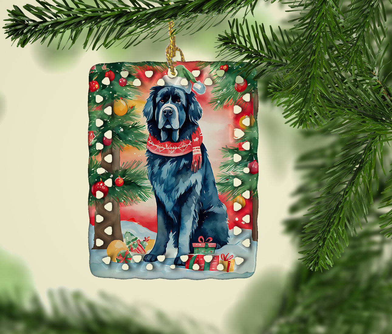 Buy this Newfoundland Christmas Porcelain Ornament