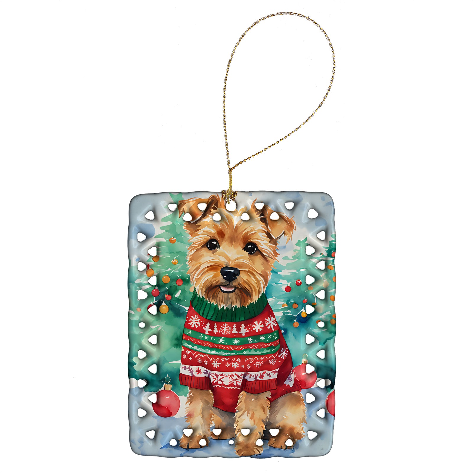 Buy this Norfolk Terrier Christmas Porcelain Ornament