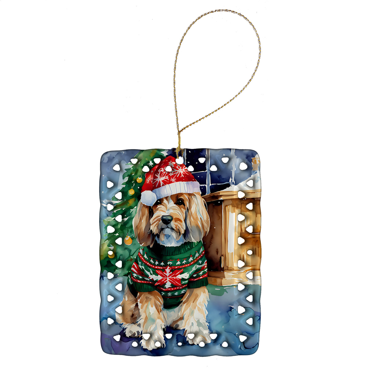 Buy this Petit Basset Griffon Vendeen Christmas Porcelain Ornament