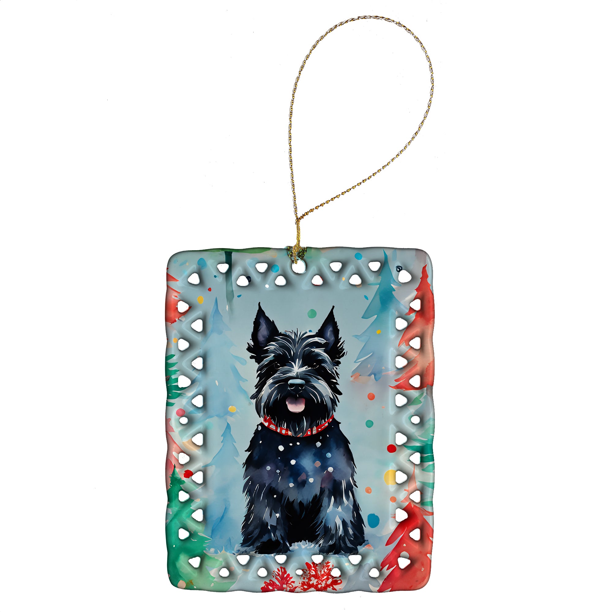 Buy this Scottish Terrier Christmas Porcelain Ornament