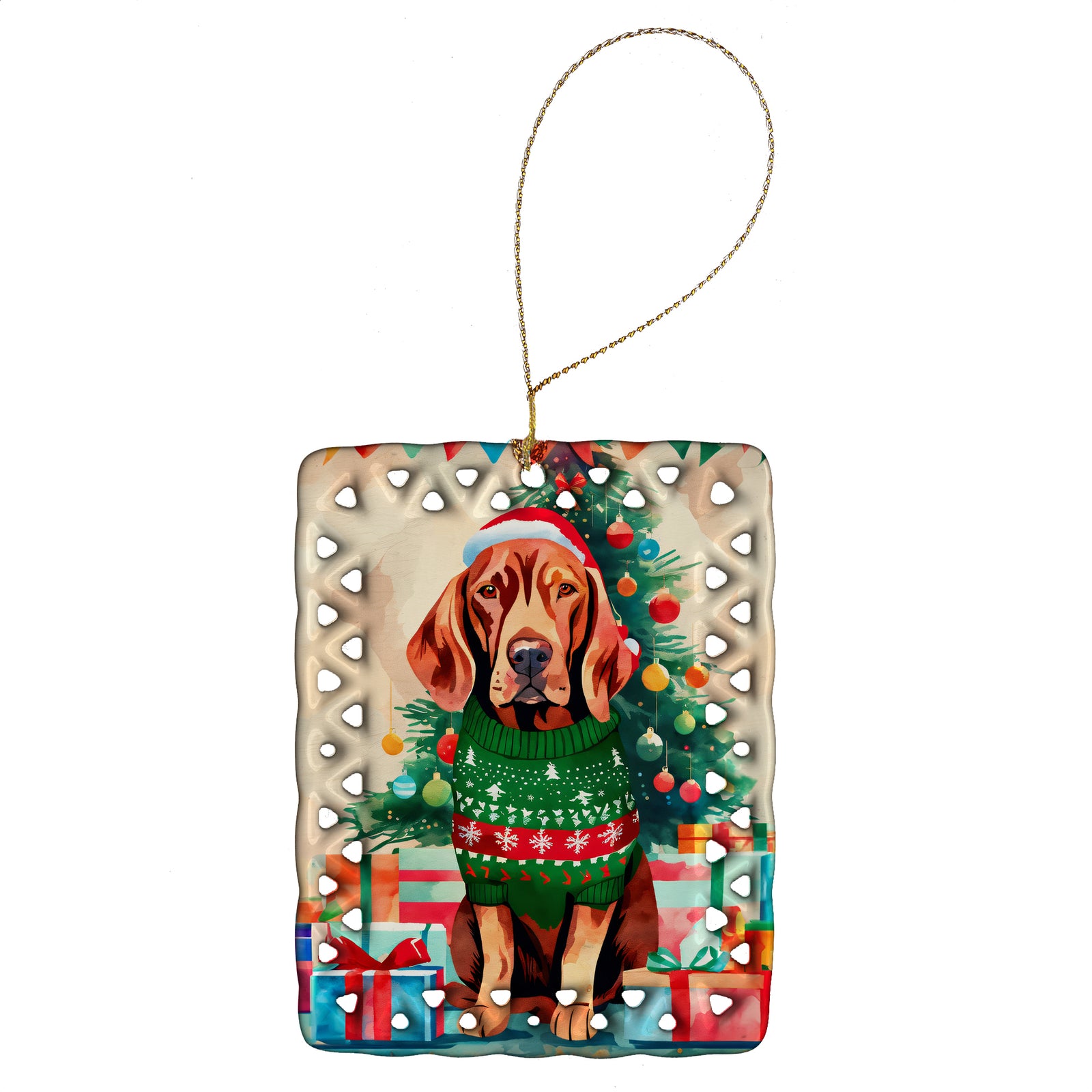 Buy this Vizsla Christmas Porcelain Ornament