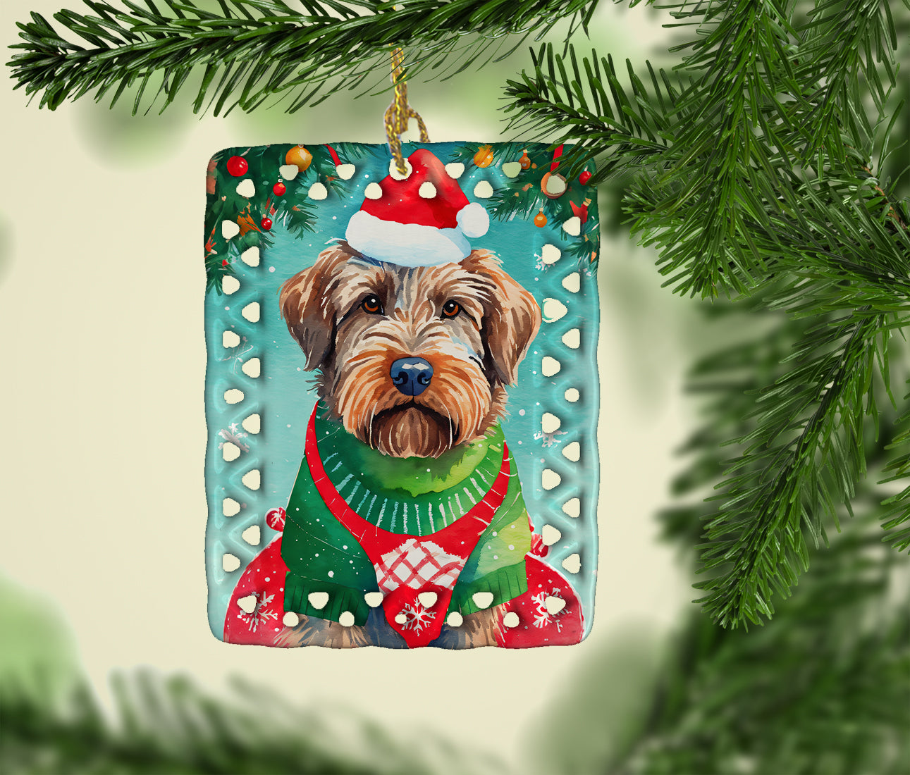 Buy this Wirehaired Pointing Griffon Christmas Porcelain Ornament