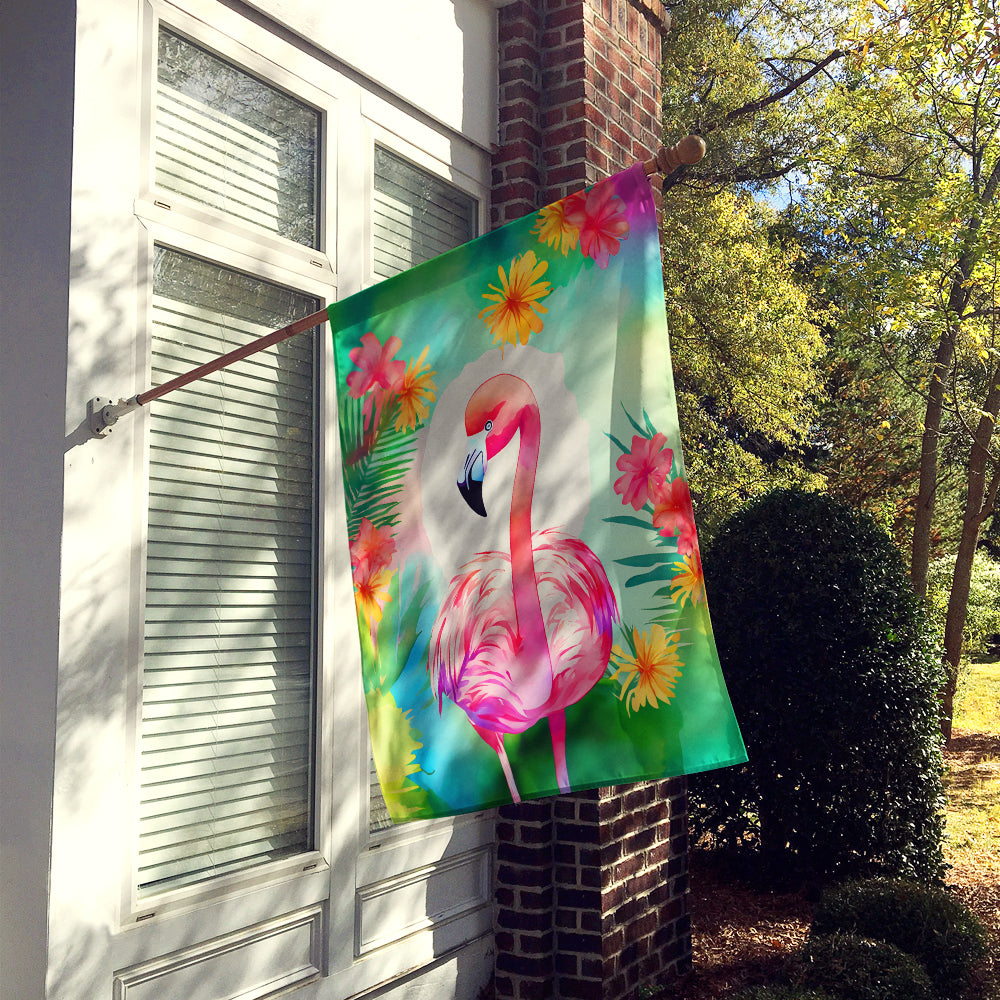 Hippie Animal Flamingo House Flag