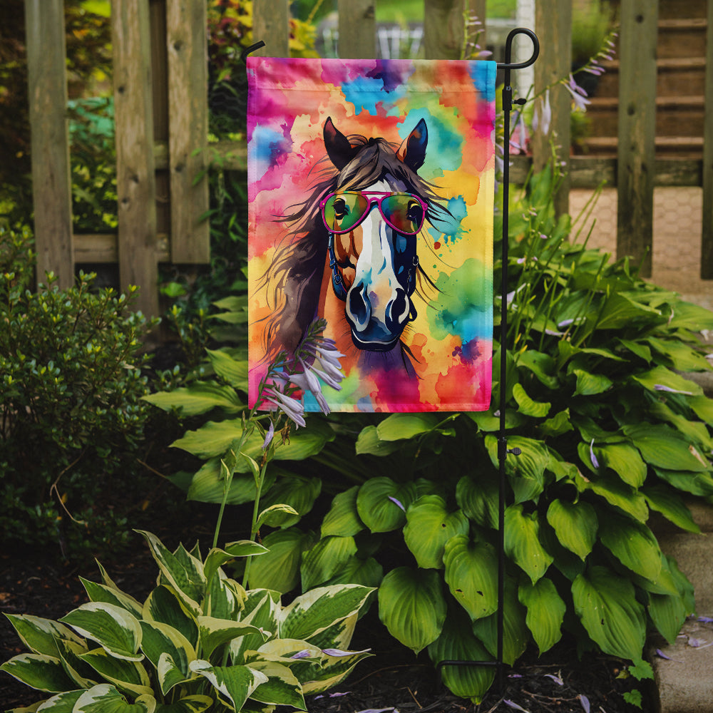 Hippie Animal Horse Garden Flag