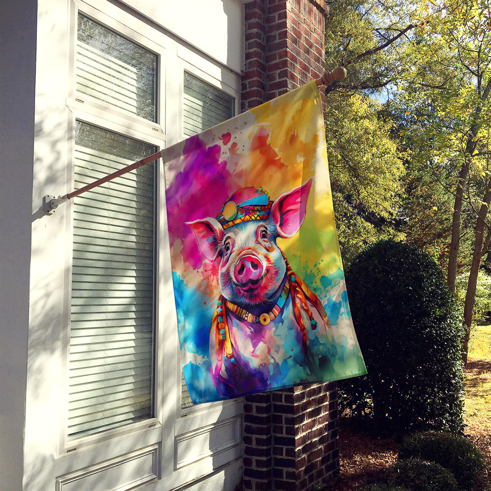 Hippie Animal Pig House Flag