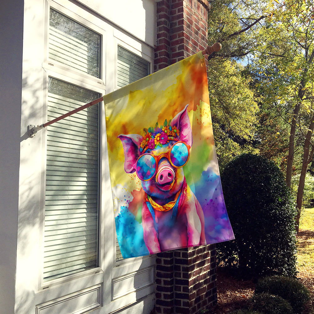 Hippie Animal Pig House Flag