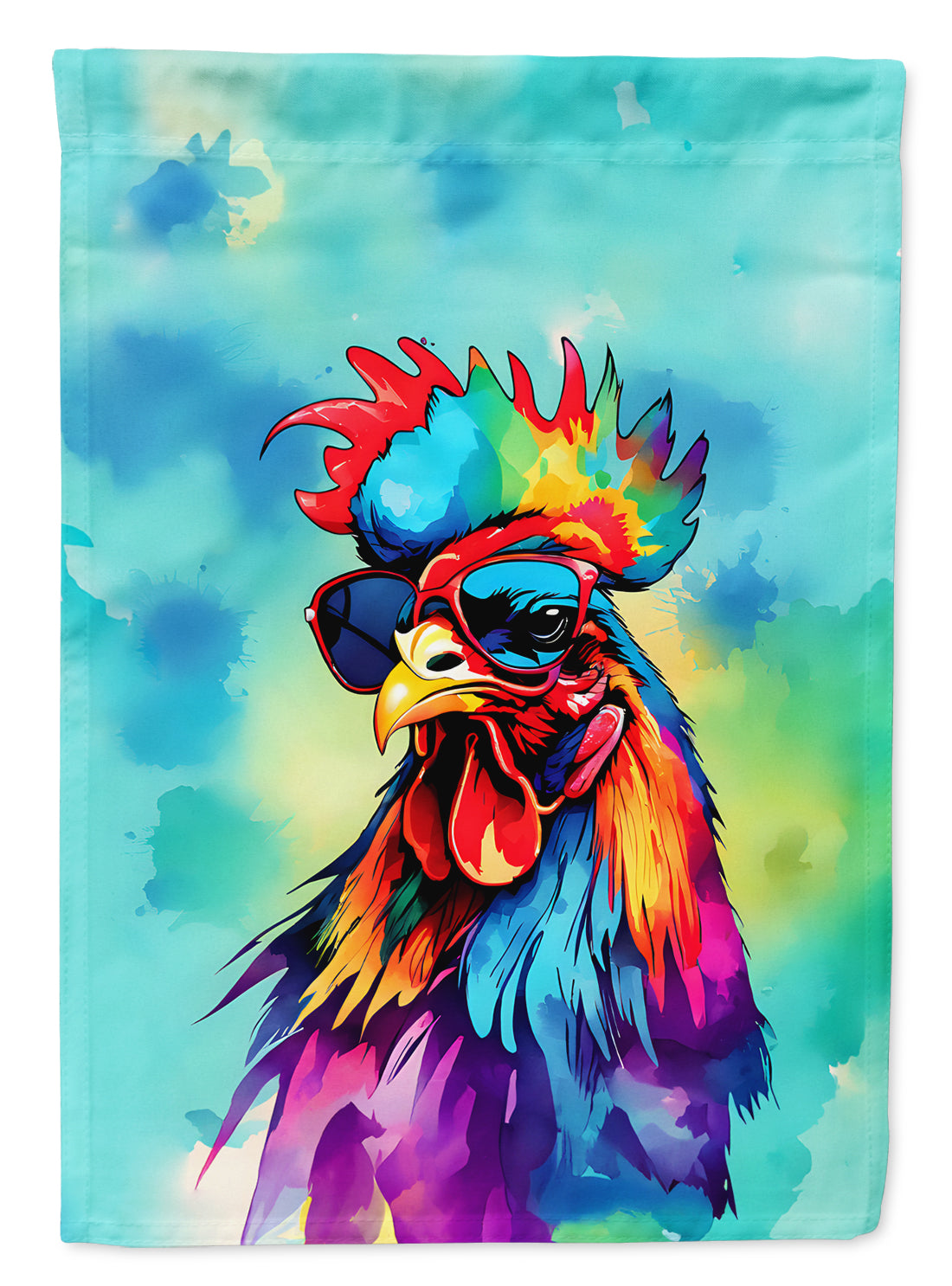 Buy this Hippie Animal Rooster Garden Flag