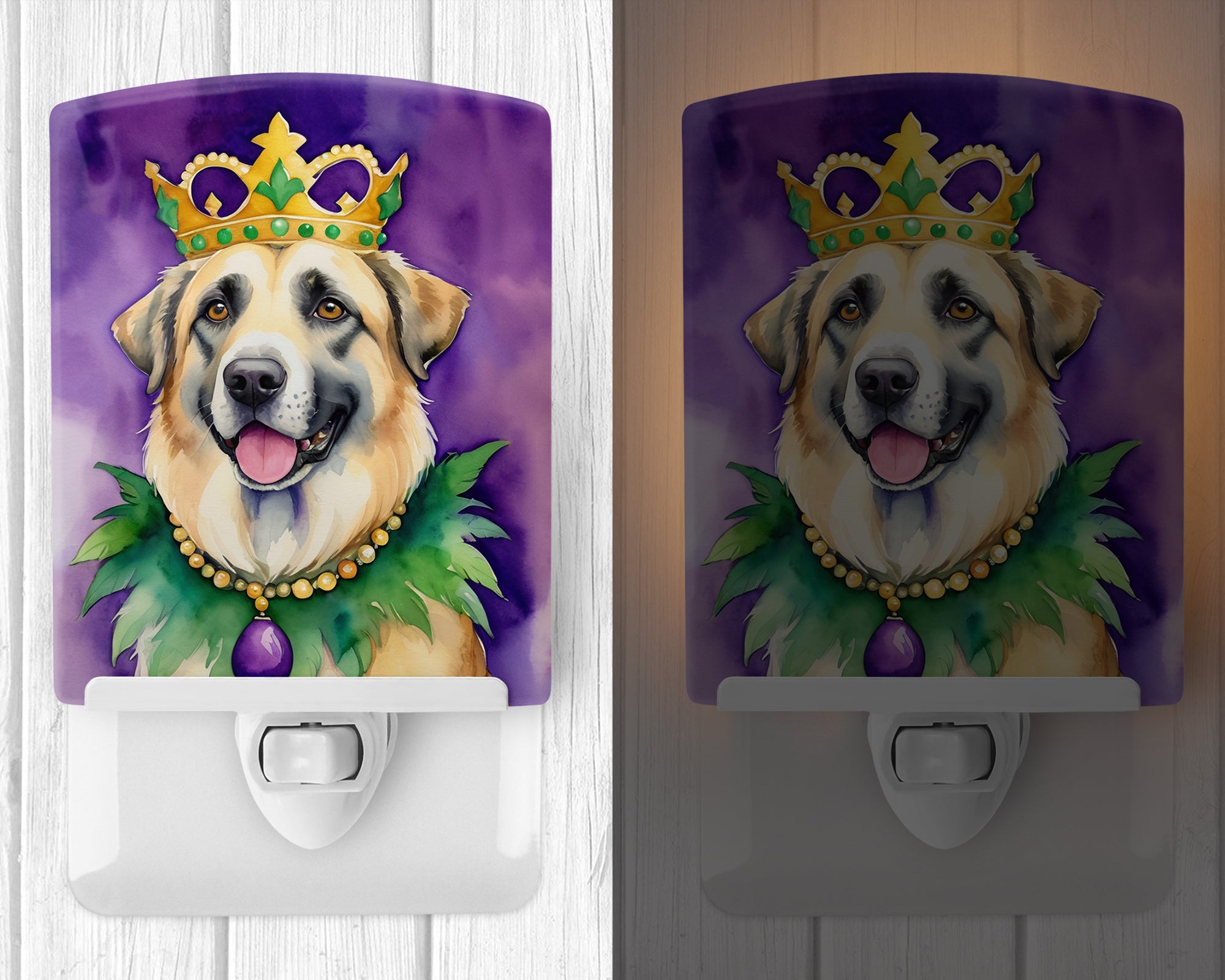 Buy this Anatolian Shepherd Dog King of Mardi Gras Ceramic Night Light