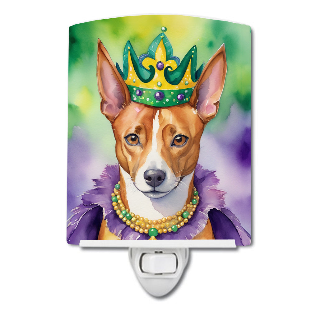 Buy this Basenji King of Mardi Gras Ceramic Night Light