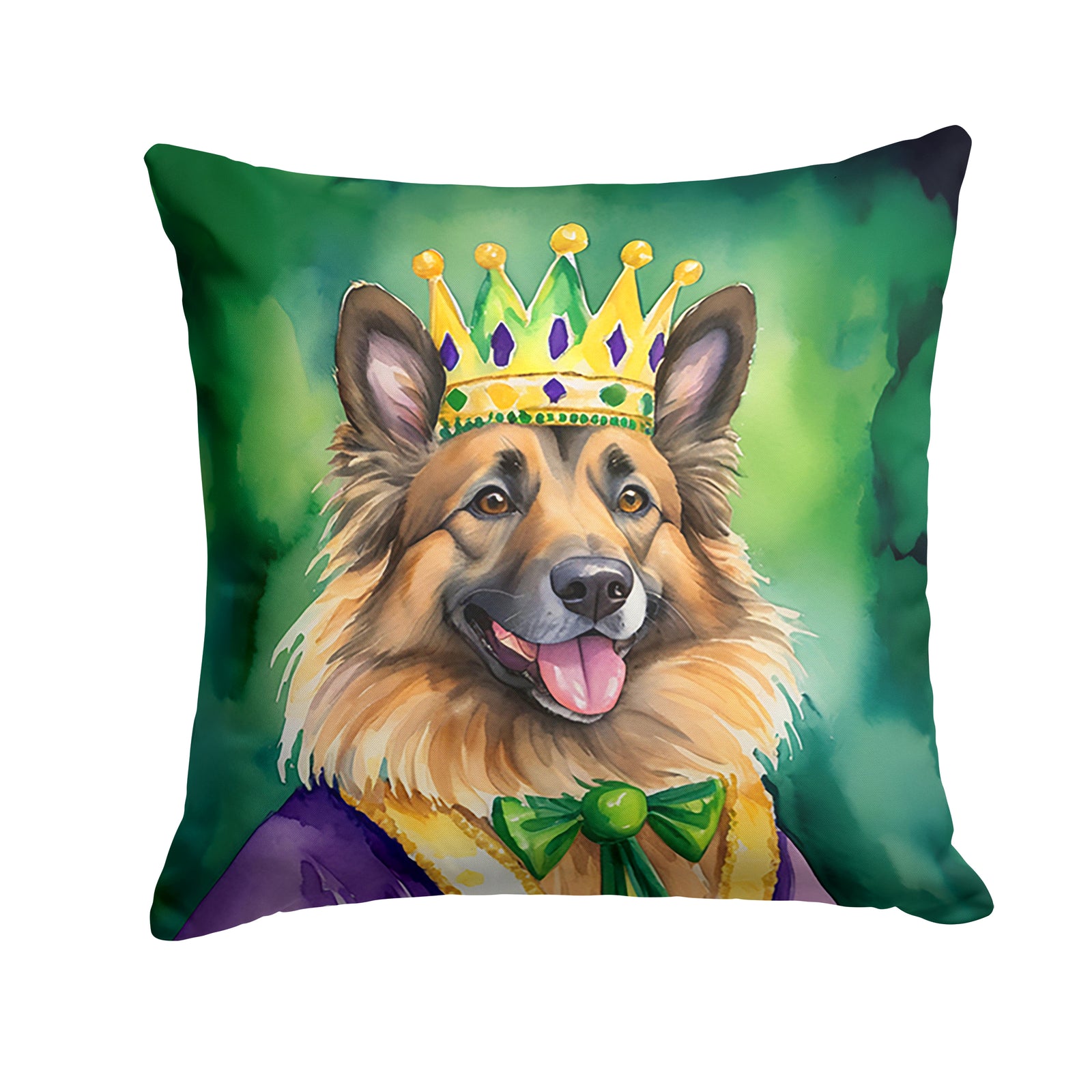 Buy this Belgian Tervuren King of Mardi Gras Throw Pillow