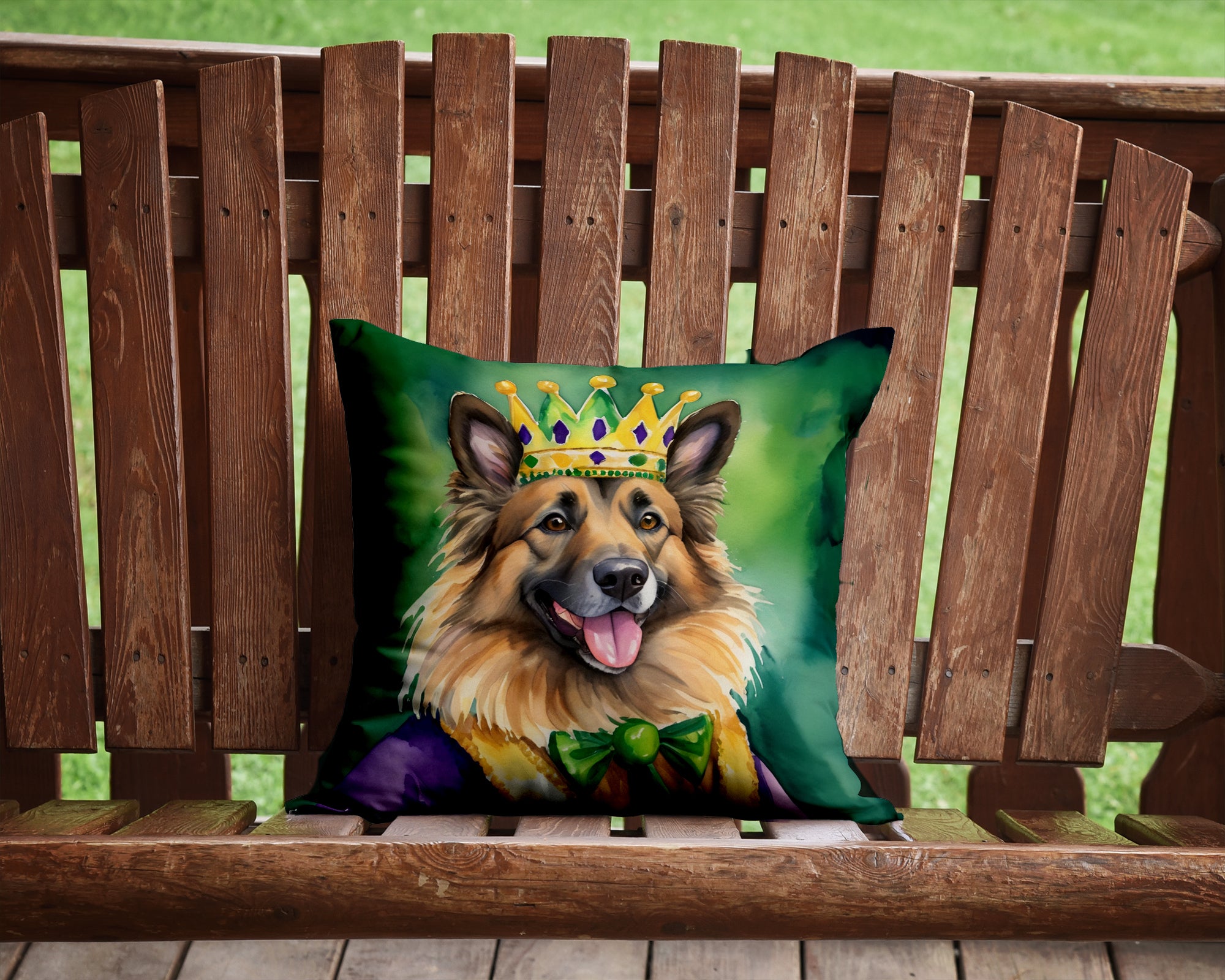 Buy this Belgian Tervuren King of Mardi Gras Throw Pillow