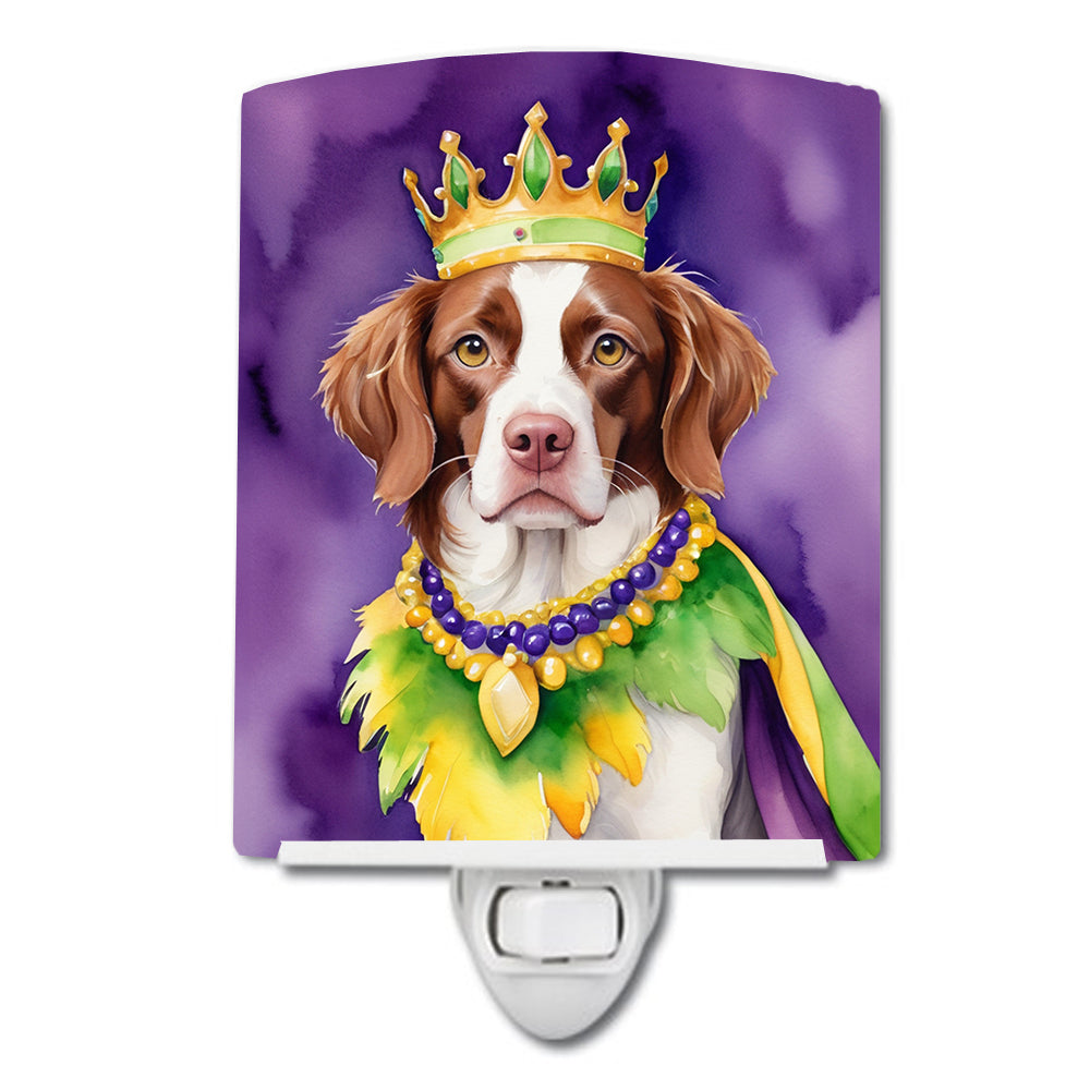 Buy this Brittany Spaniel King of Mardi Gras Ceramic Night Light