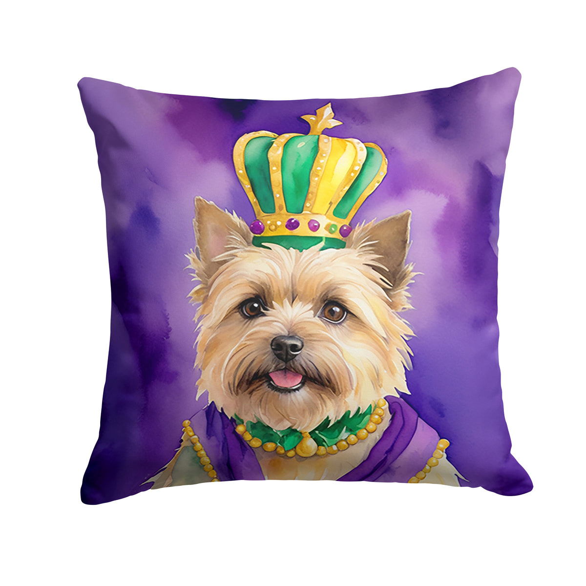 Buy this Cairn Terrier King of Mardi Gras Throw Pillow