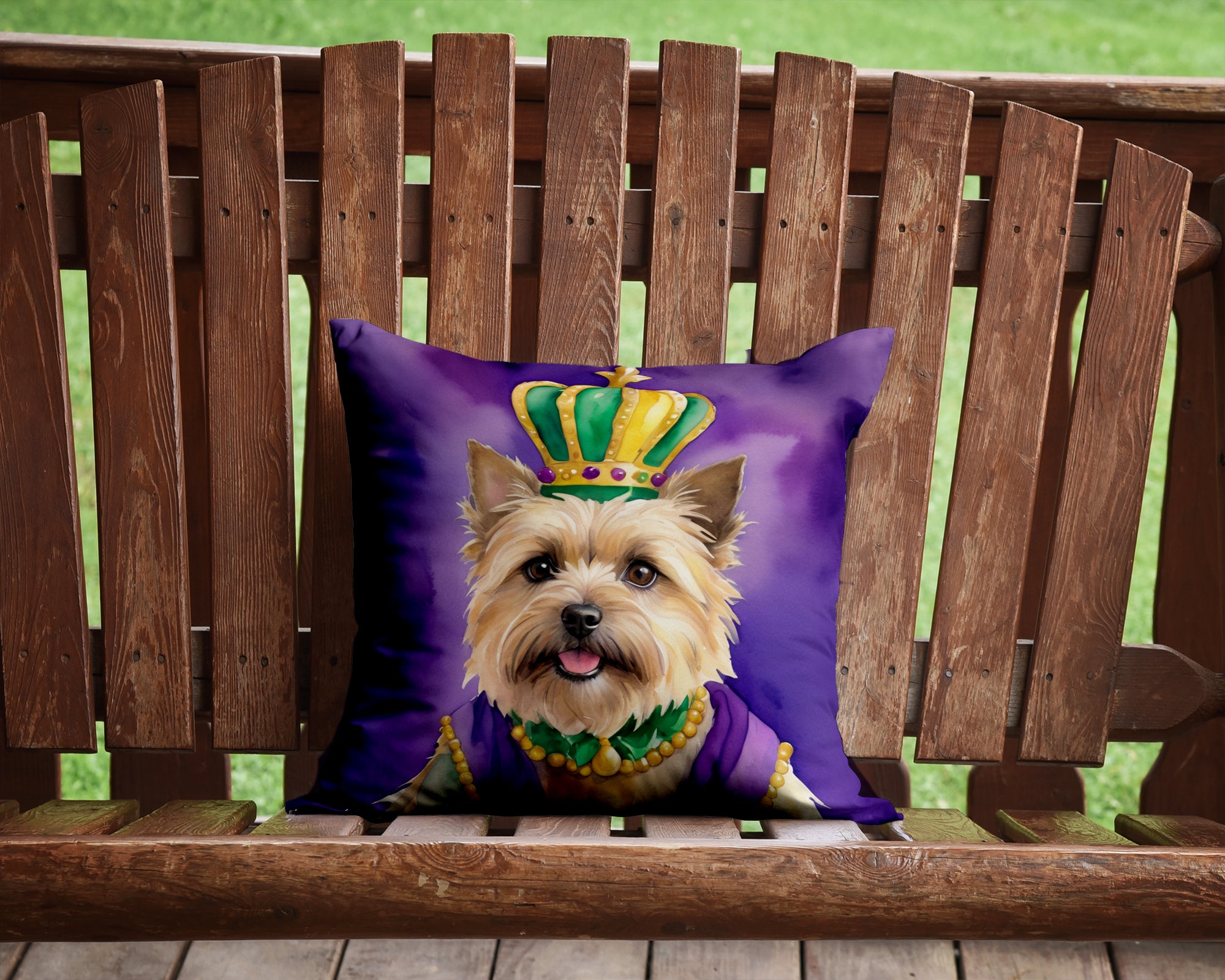 Buy this Cairn Terrier King of Mardi Gras Throw Pillow