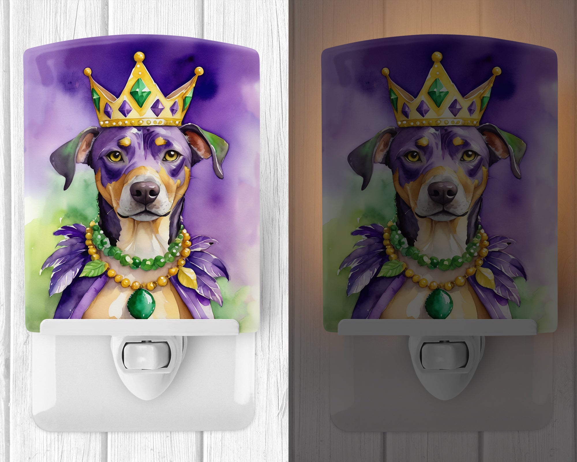 Buy this Catahoula King of Mardi Gras Ceramic Night Light