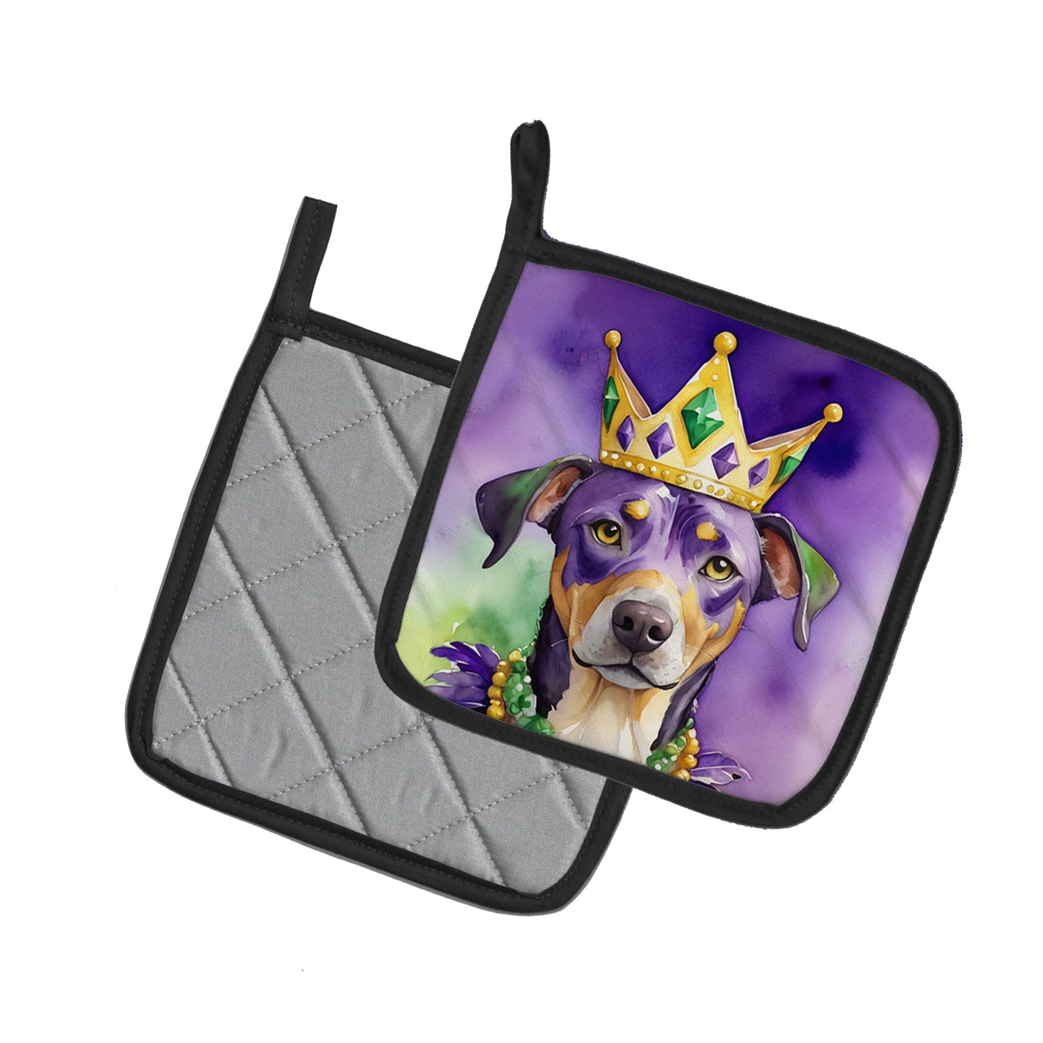 Buy this Catahoula King of Mardi Gras Pair of Pot Holders