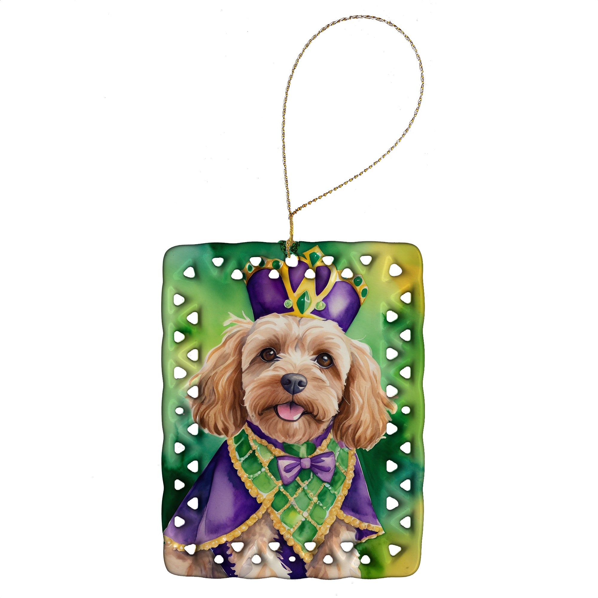 Buy this Cockapoo King of Mardi Gras Porcelain Ornament