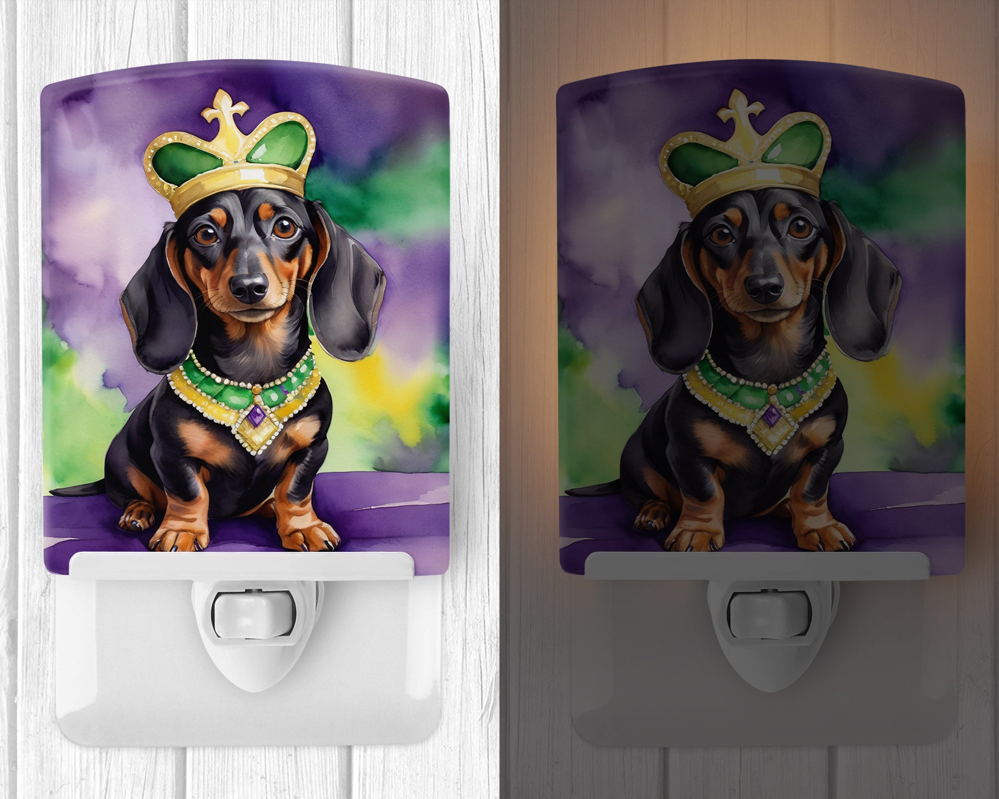 Buy this Dachshund King of Mardi Gras Ceramic Night Light