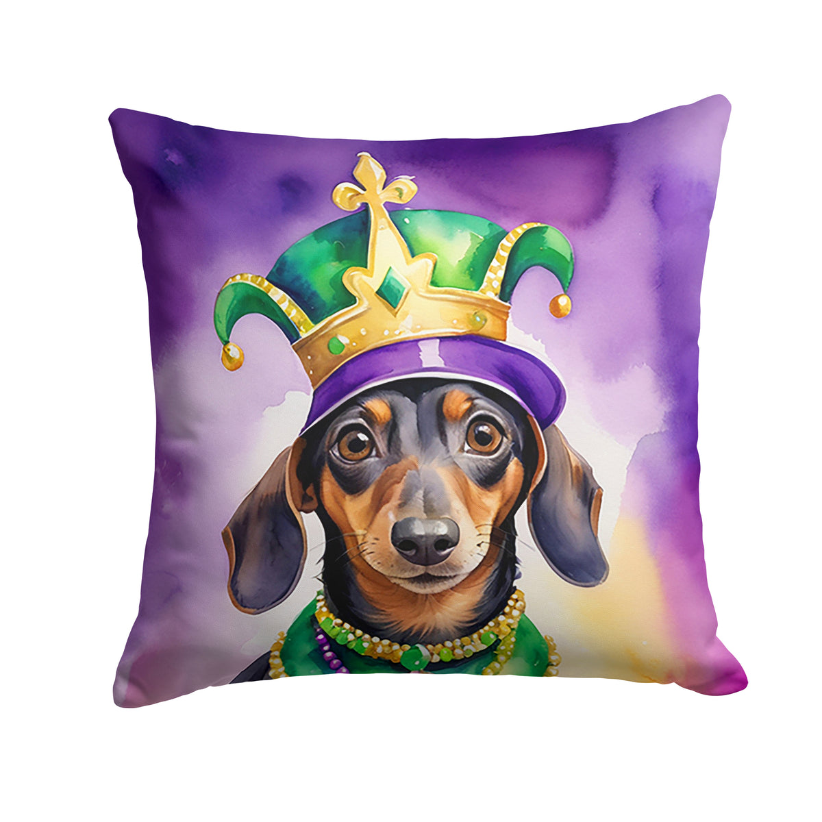 Buy this Dachshund King of Mardi Gras Throw Pillow