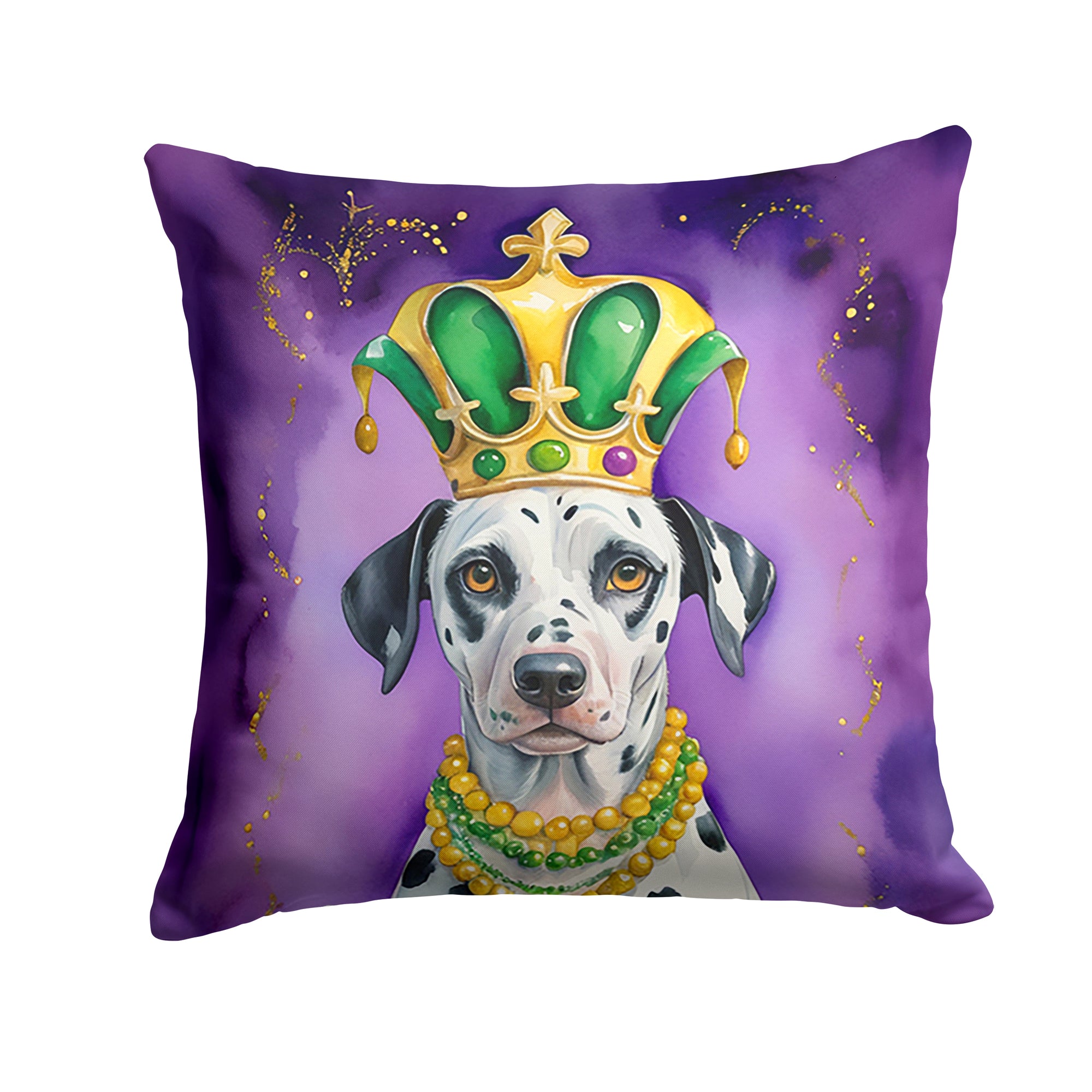 Buy this Dalmatian King of Mardi Gras Throw Pillow