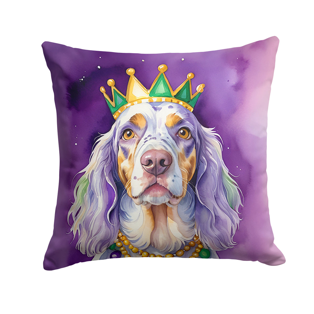 Buy this English Setter King of Mardi Gras Throw Pillow