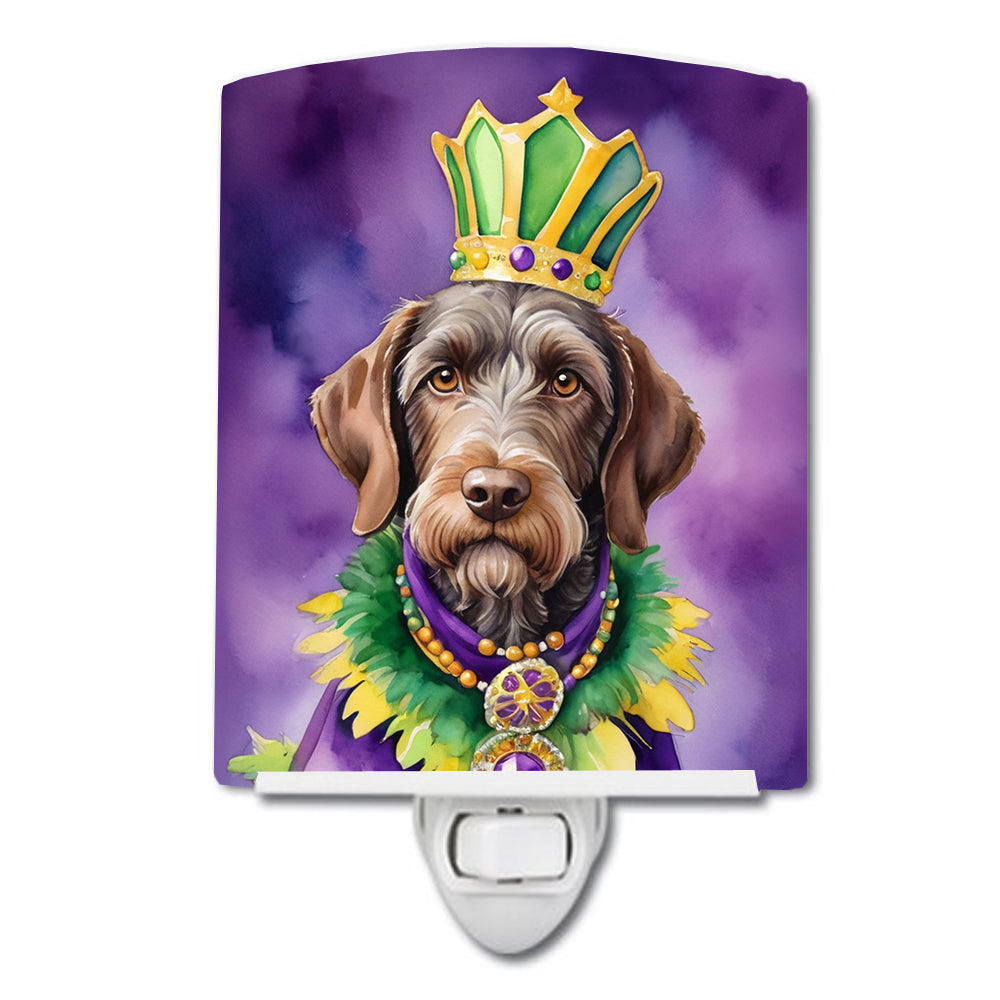 Buy this German Wirehaired Pointer King of Mardi Gras Ceramic Night Light