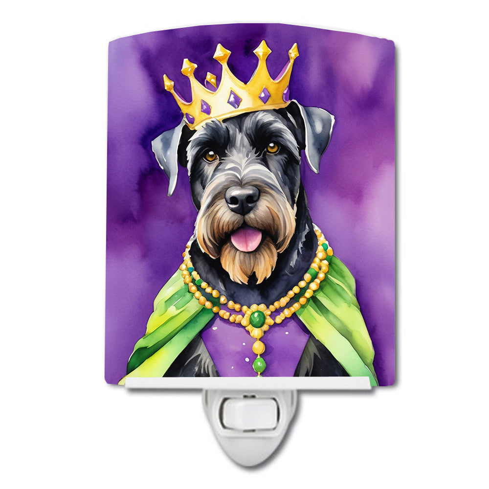 Buy this Giant Schnauzer King of Mardi Gras Ceramic Night Light