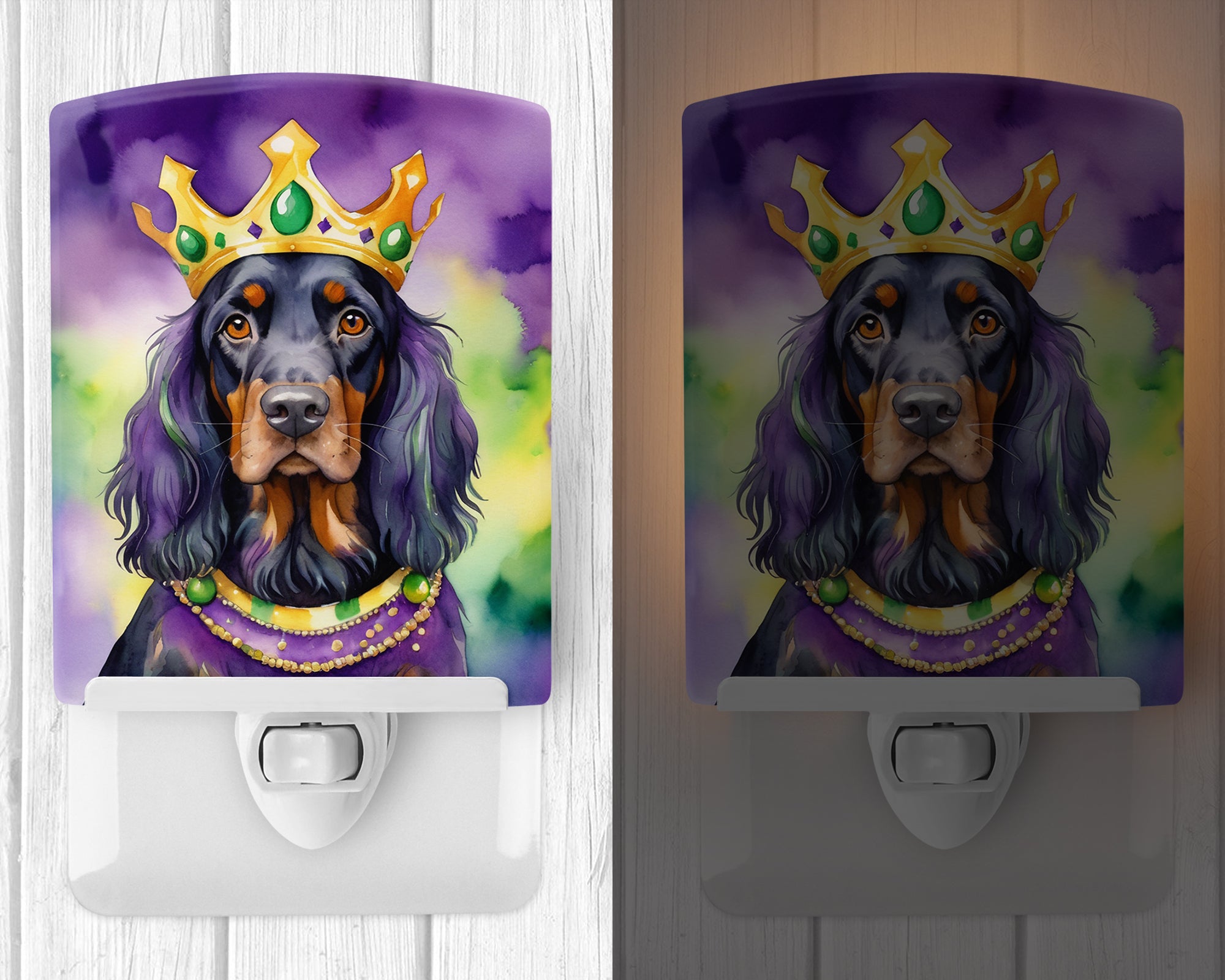 Buy this Gordon Setter King of Mardi Gras Ceramic Night Light