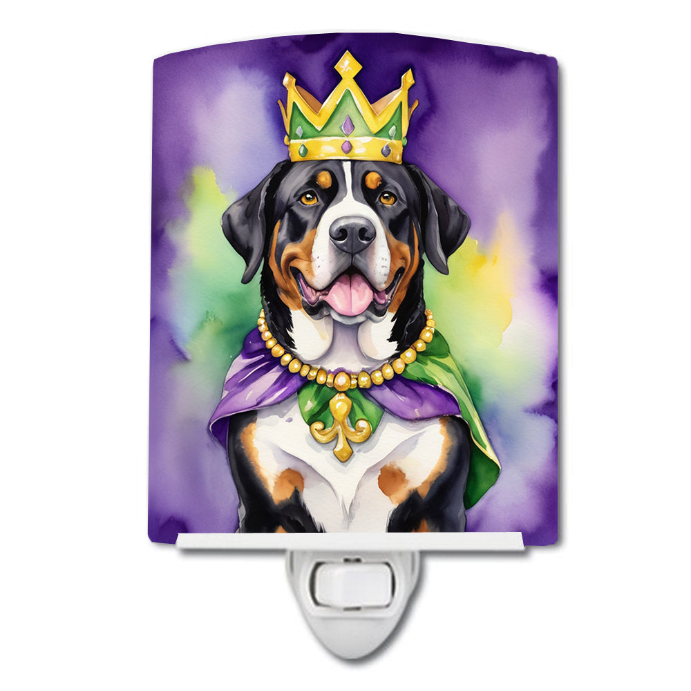 Buy this Greater Swiss Mountain Dog King of Mardi Gras Ceramic Night Light