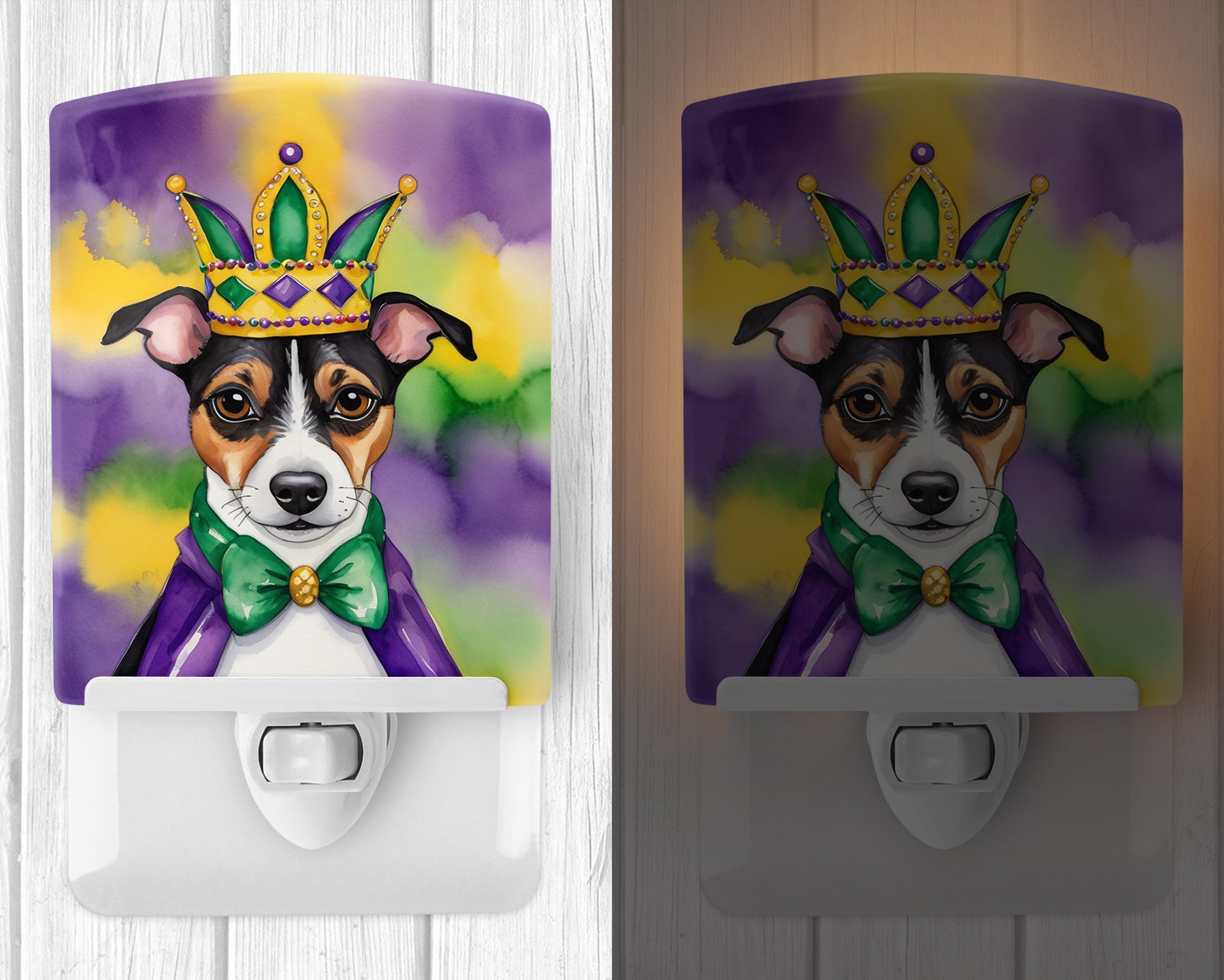 Buy this Jack Russell Terrier King of Mardi Gras Ceramic Night Light