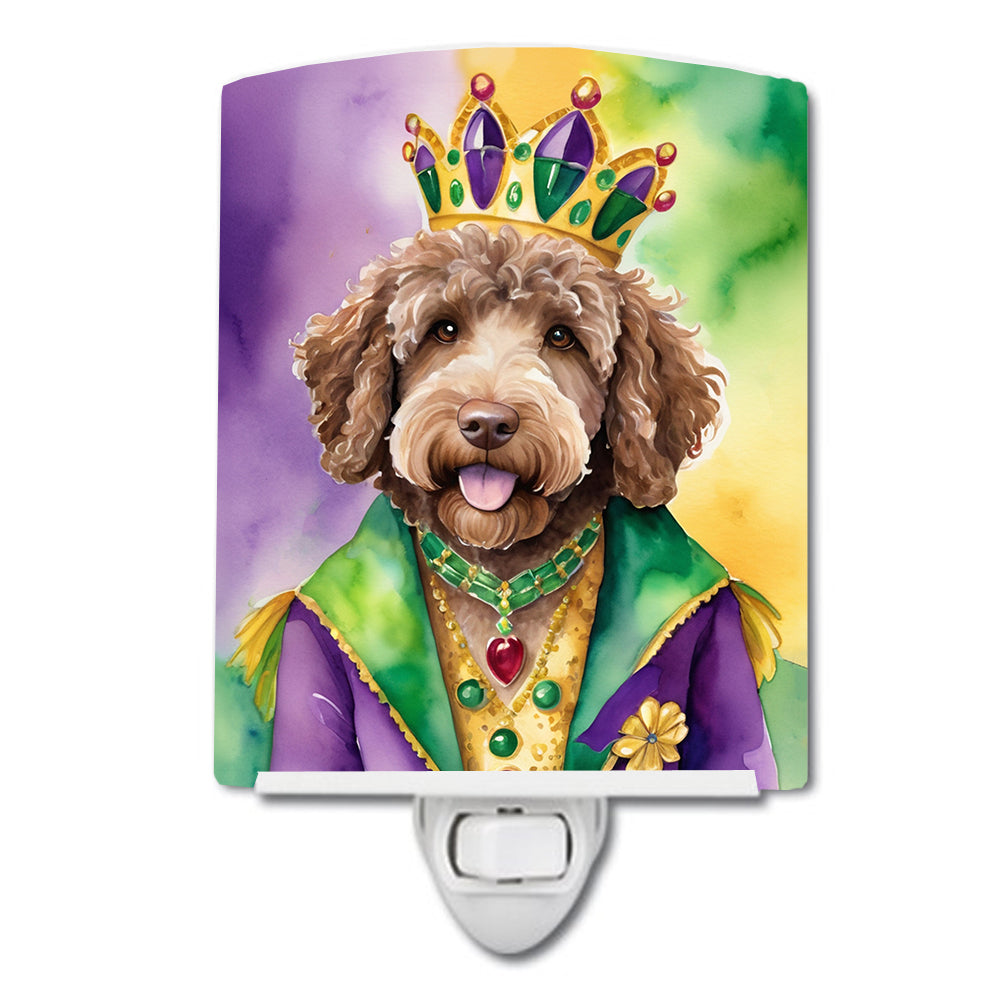 Buy this Labradoodle King of Mardi Gras Ceramic Night Light